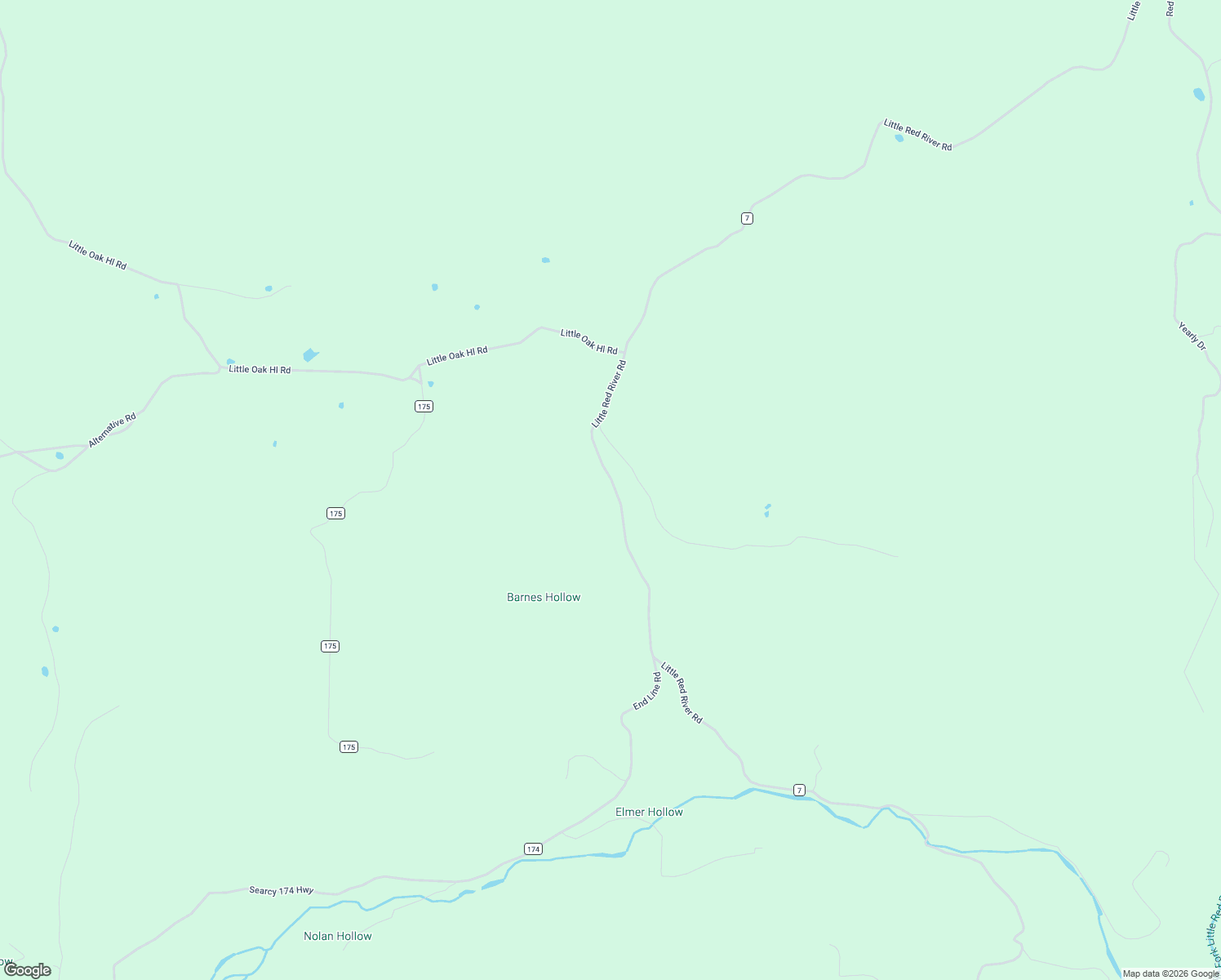 map of restaurants, bars, coffee shops, grocery stores, and more near 2726 Little Red River Road in Marshall