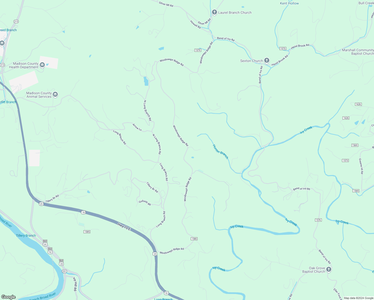 map of restaurants, bars, coffee shops, grocery stores, and more near Windswept Ridge Road in Marshall