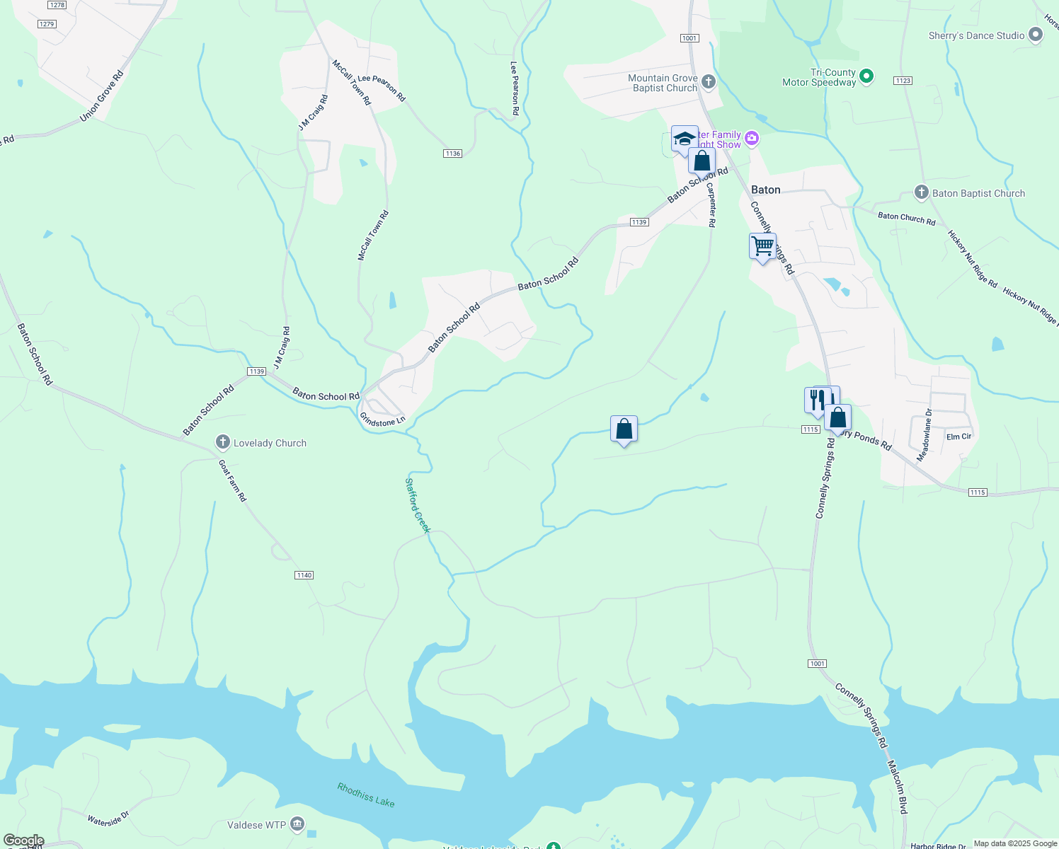 map of restaurants, bars, coffee shops, grocery stores, and more near 5122 Carpenter Road in Granite Falls
