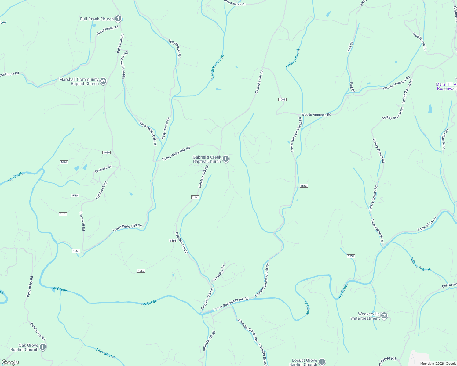 map of restaurants, bars, coffee shops, grocery stores, and more near 10 Tranquility Place in Mars Hill