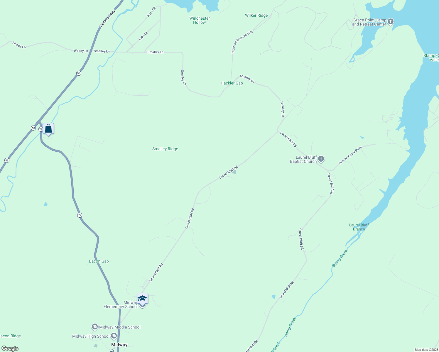 map of restaurants, bars, coffee shops, grocery stores, and more near 411 Laurel Bluff Road in Kingston