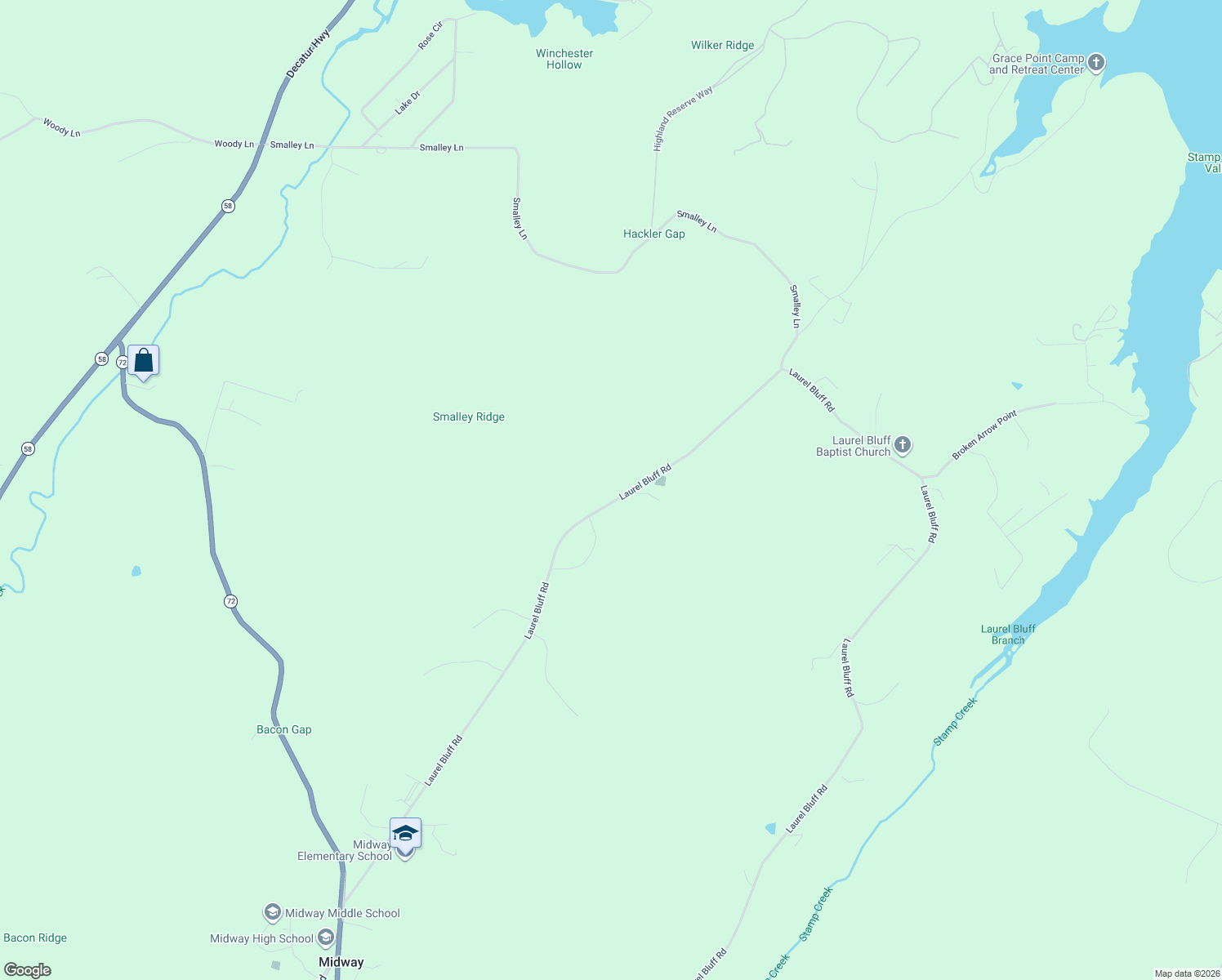 map of restaurants, bars, coffee shops, grocery stores, and more near 411 Laurel Bluff Road in Kingston