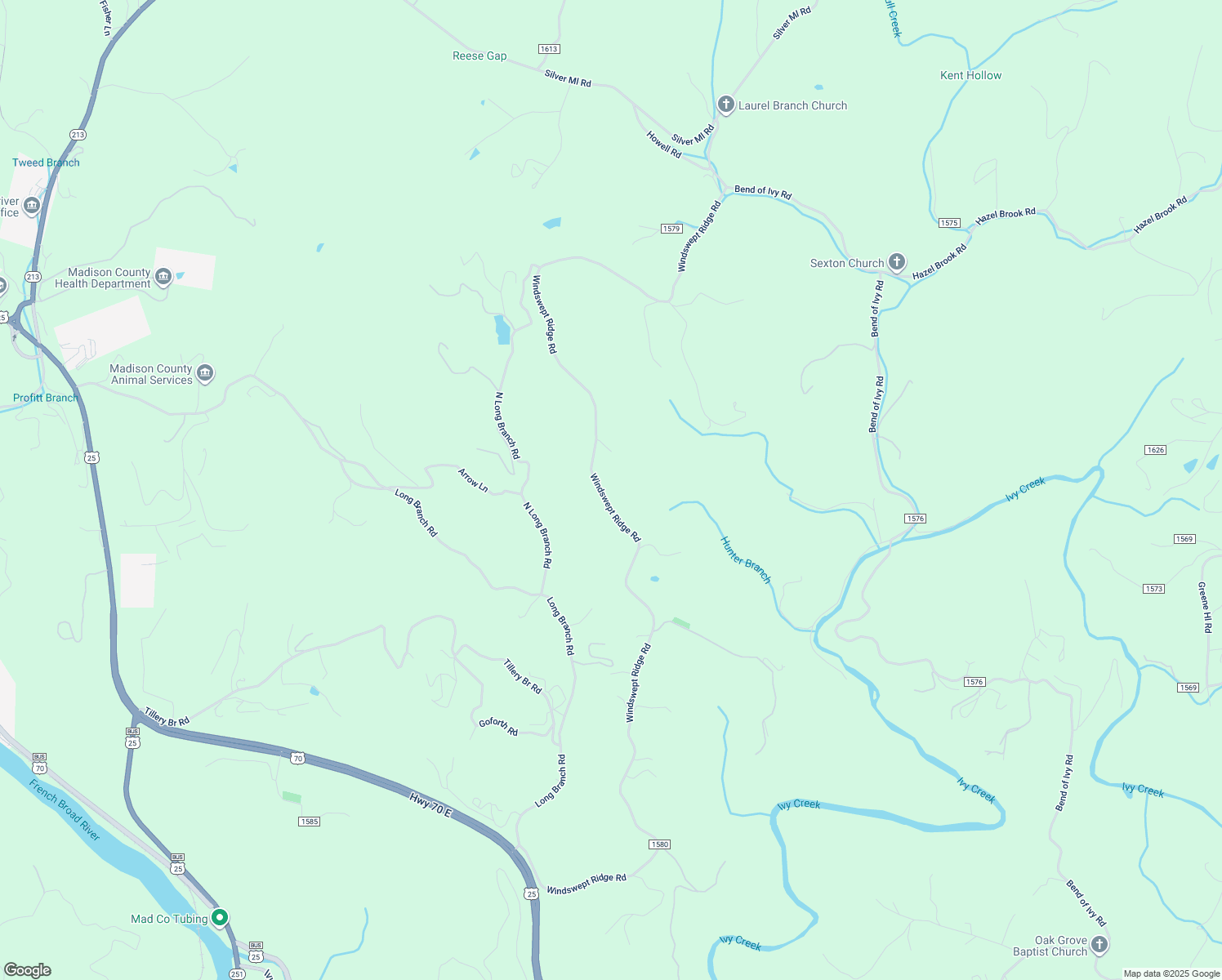 map of restaurants, bars, coffee shops, grocery stores, and more near Windswept Ridge Road in Marshall