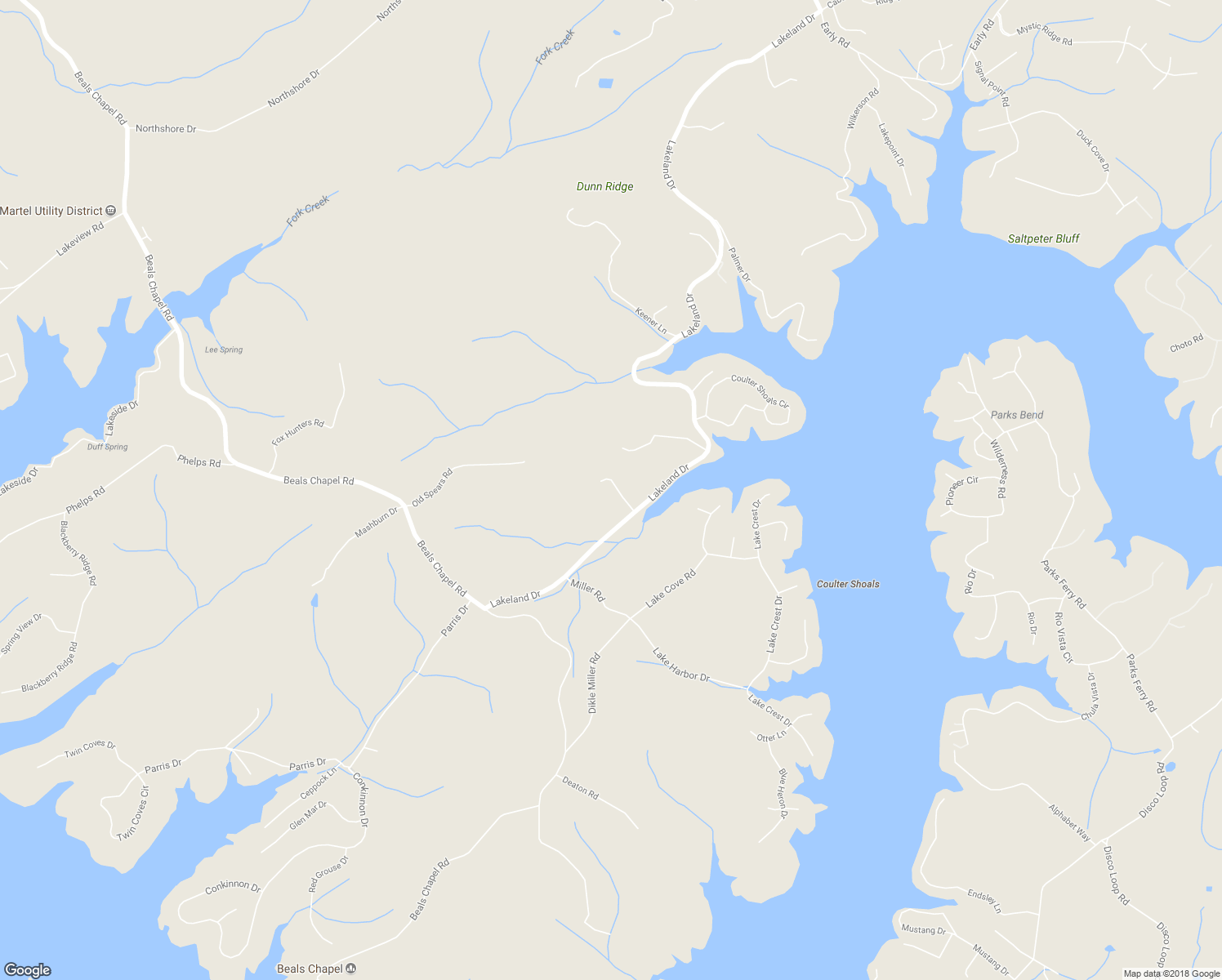 map of restaurants, bars, coffee shops, grocery stores, and more near 701 Lake Forest Drive in Lenoir City