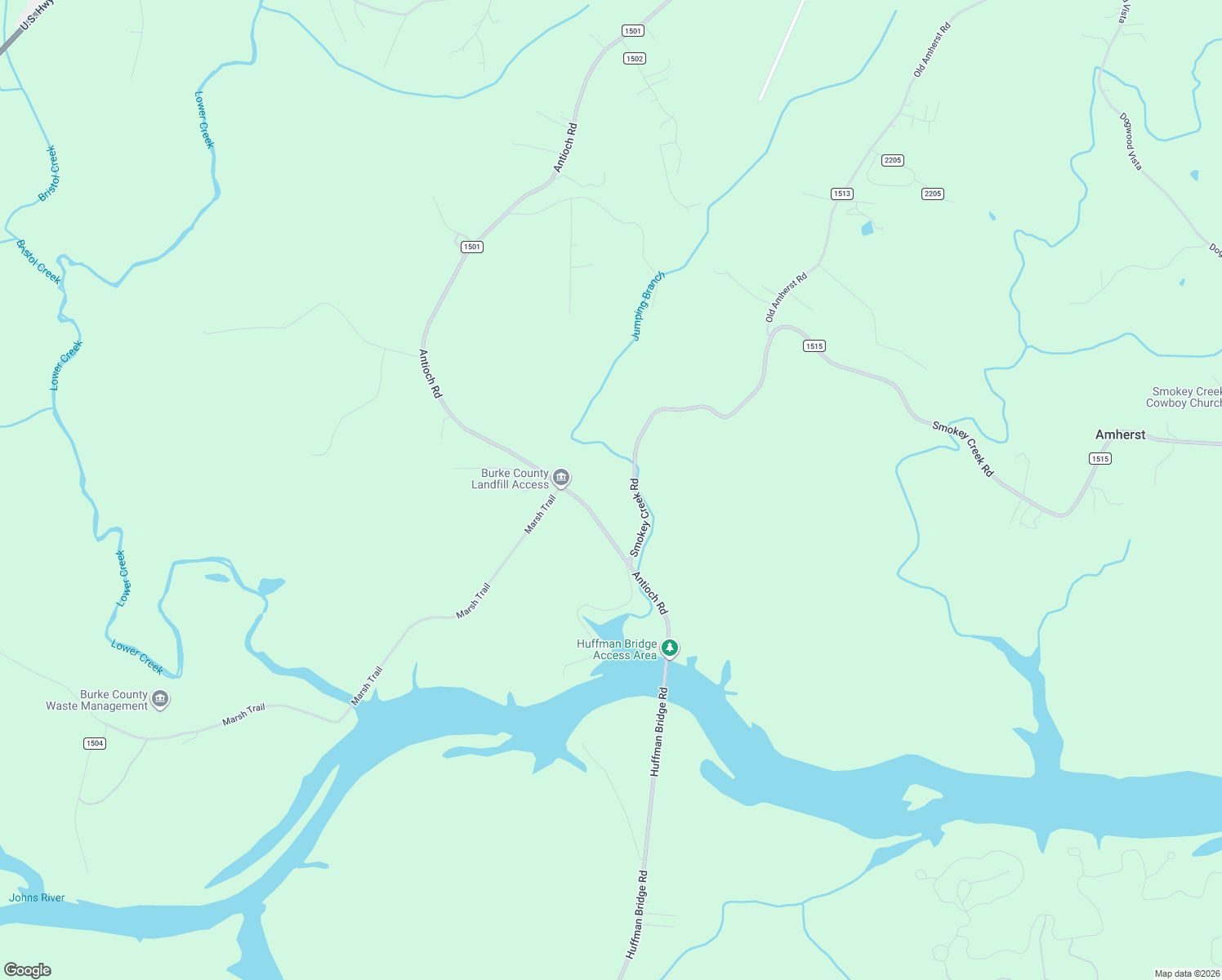 map of restaurants, bars, coffee shops, grocery stores, and more near 1837 Smokey Creek Road in Morganton