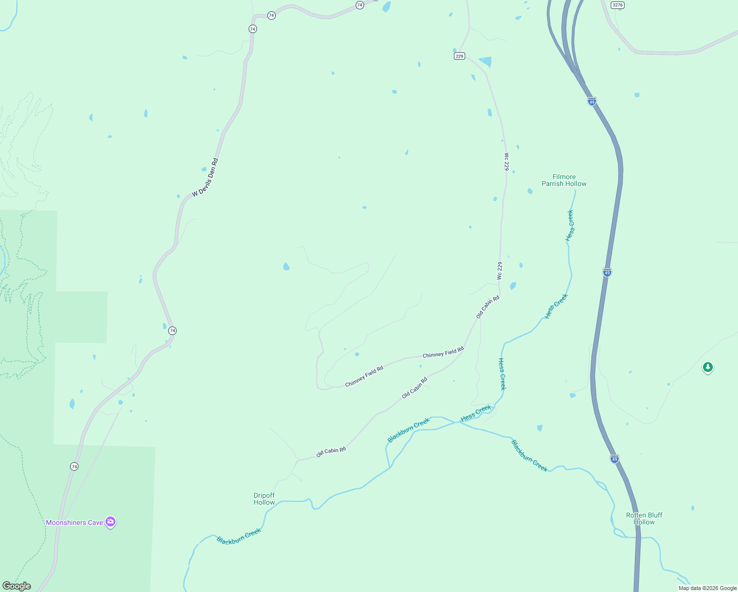 map of restaurants, bars, coffee shops, grocery stores, and more near 20001-20349 Chimney Field Road in Winslow