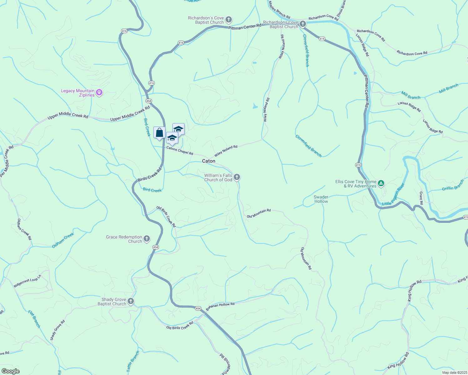 map of restaurants, bars, coffee shops, grocery stores, and more near 3933 Dollys Drive in Sevierville