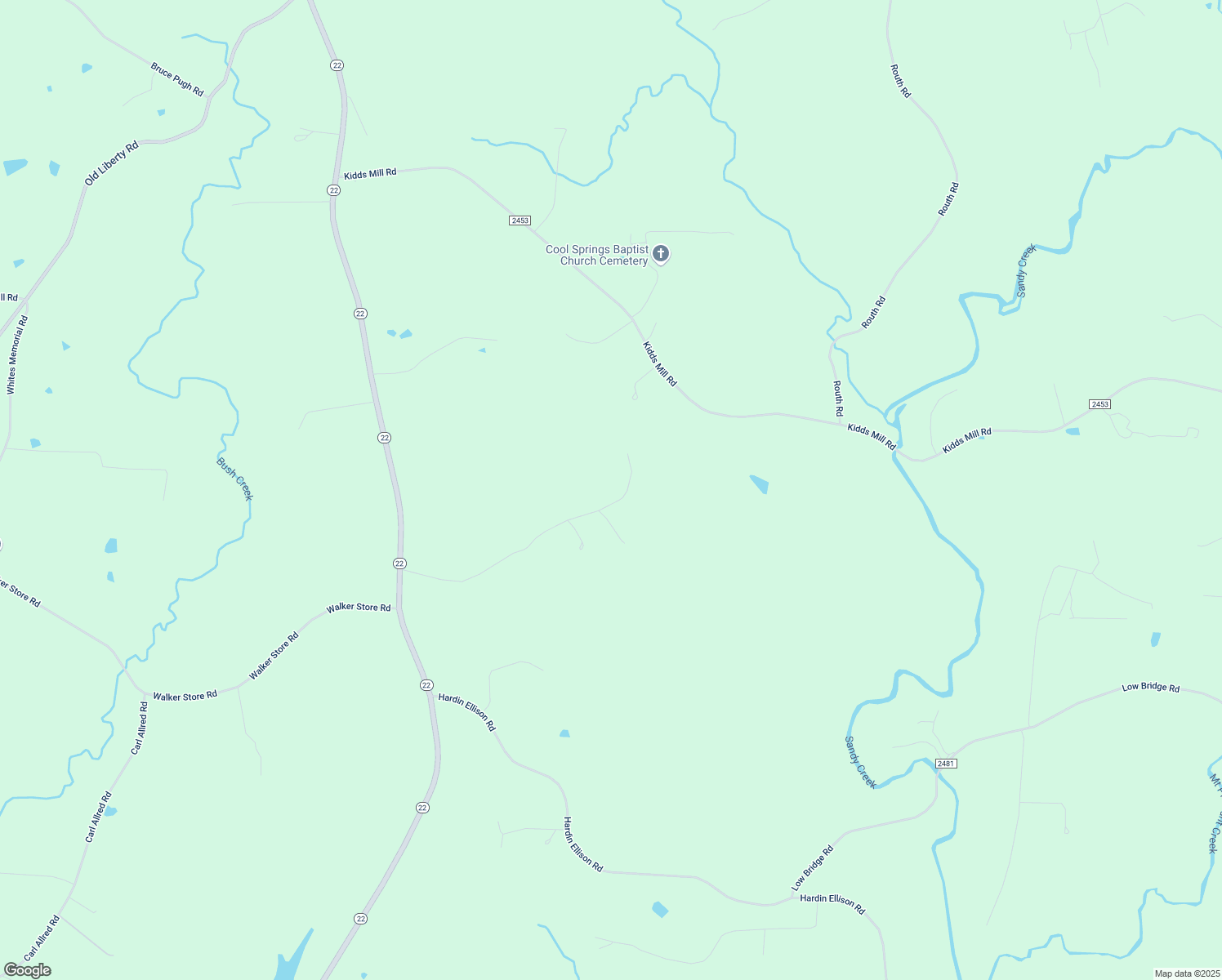 map of restaurants, bars, coffee shops, grocery stores, and more near 3871 Shady Brook Drive in Franklinville