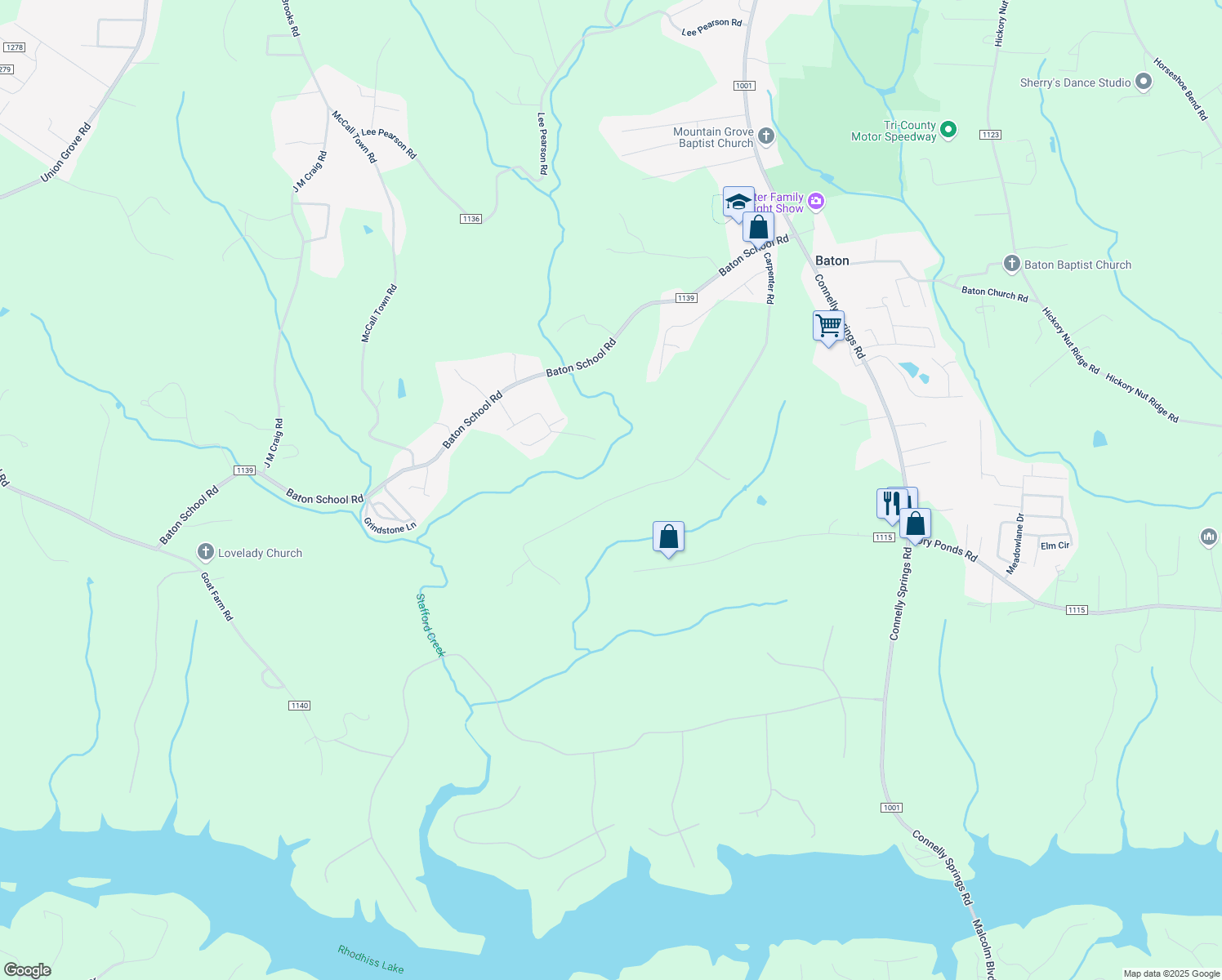 map of restaurants, bars, coffee shops, grocery stores, and more near 5077 Carpenter Road in Granite Falls