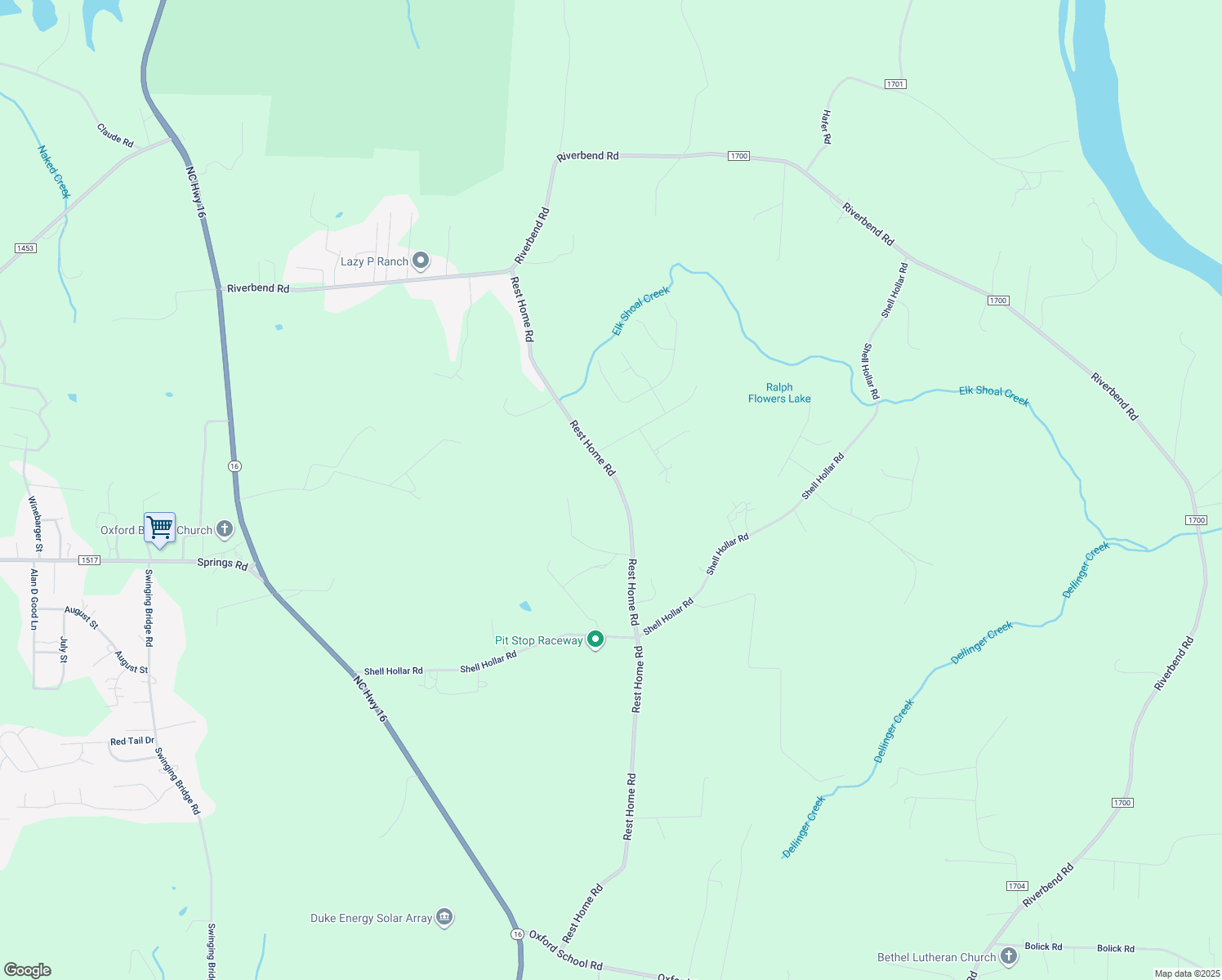 map of restaurants, bars, coffee shops, grocery stores, and more near 5915 Rest Home Road in Claremont
