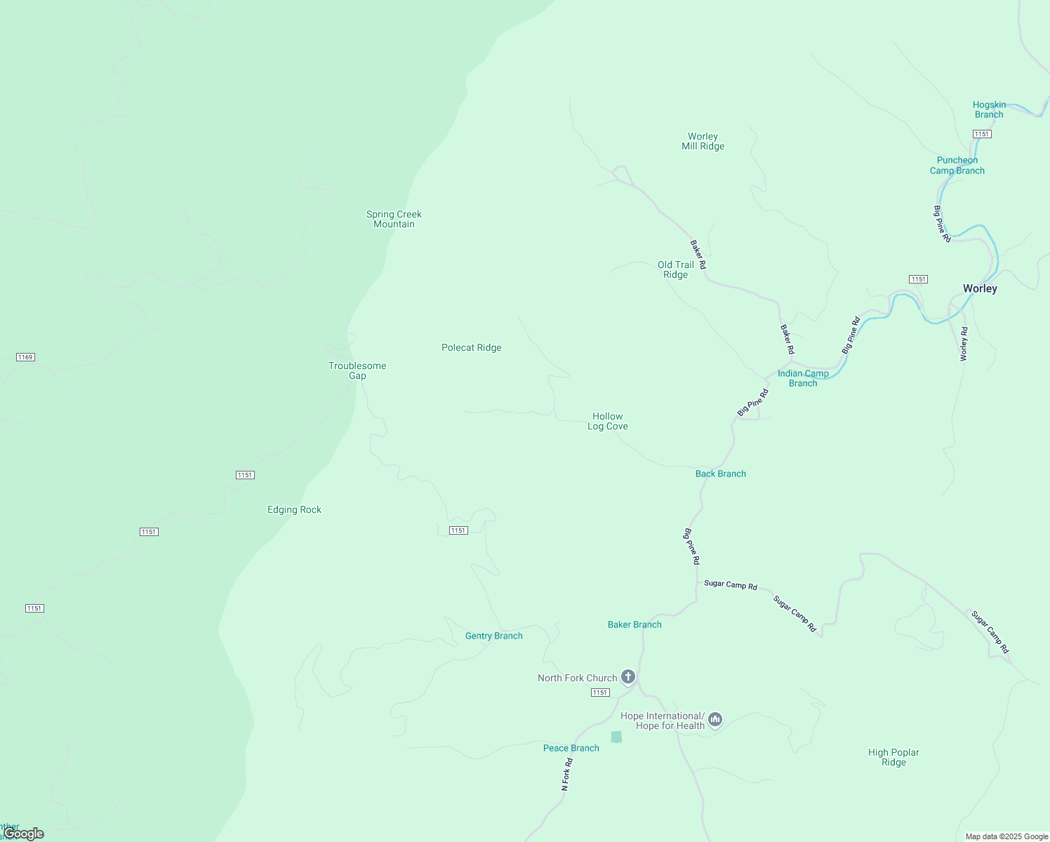 map of restaurants, bars, coffee shops, grocery stores, and more near 1161 Back Branch Road in Marshall