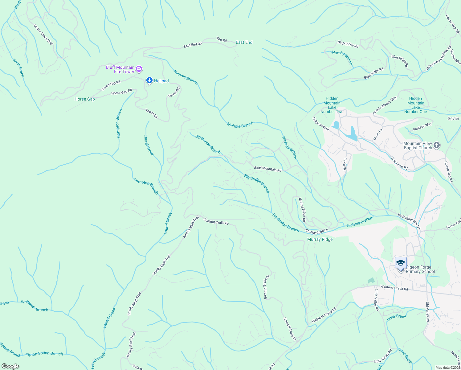 map of restaurants, bars, coffee shops, grocery stores, and more near 2580 Black Bear Way in Sevierville