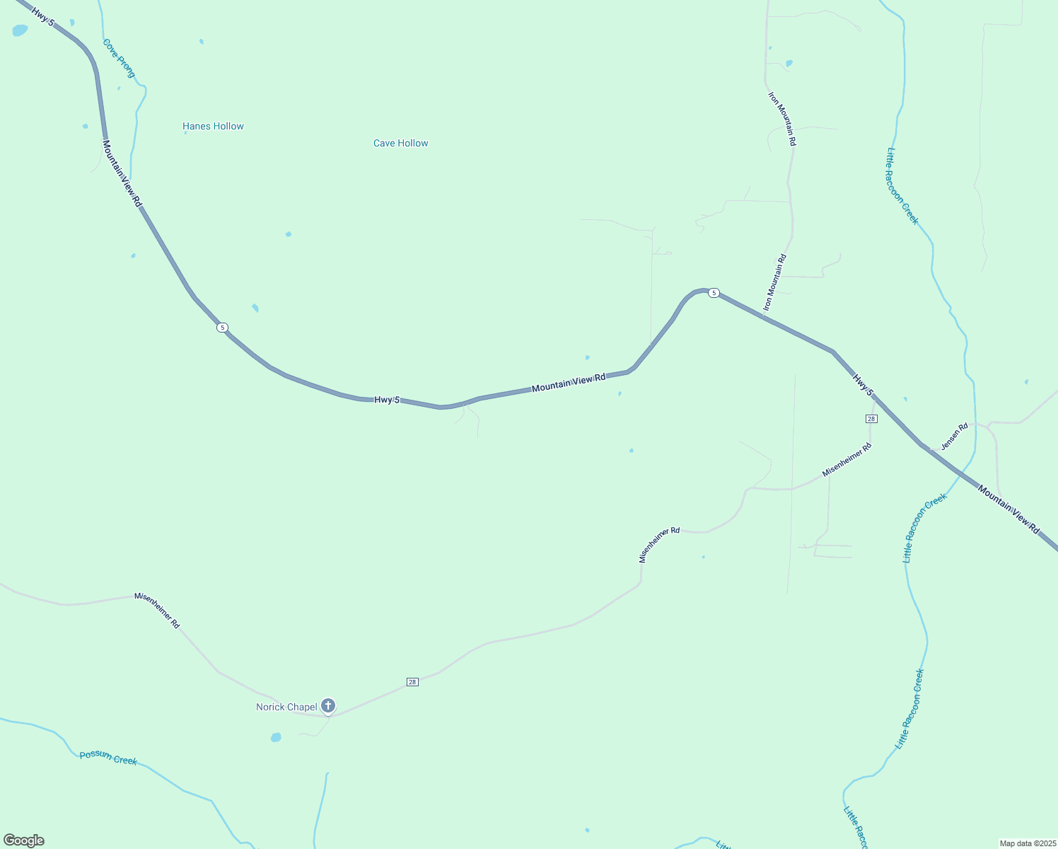 map of restaurants, bars, coffee shops, grocery stores, and more near 10753 Arkansas 5 in Mountain View