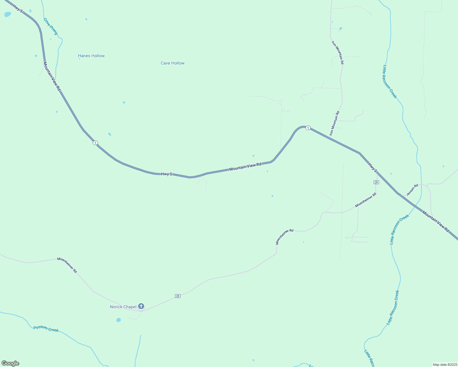 map of restaurants, bars, coffee shops, grocery stores, and more near 10753 Arkansas 5 in Mountain View