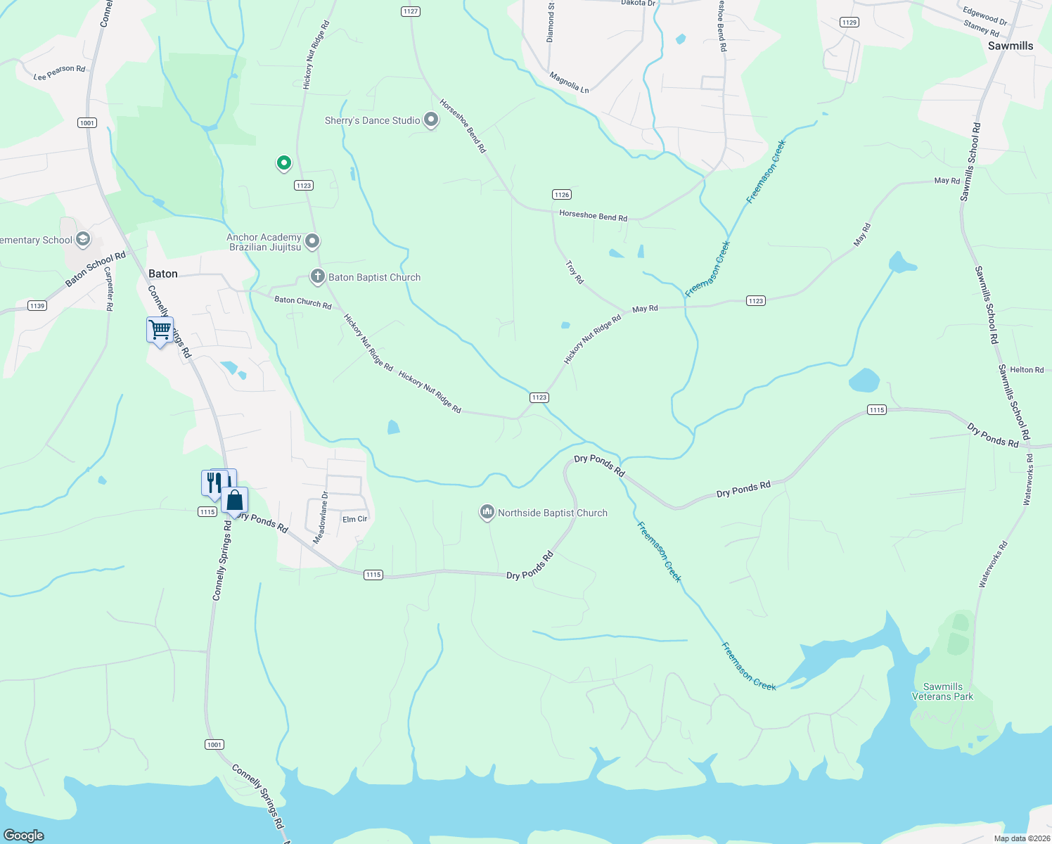 map of restaurants, bars, coffee shops, grocery stores, and more near 5000 Grouse Lane in Granite Falls