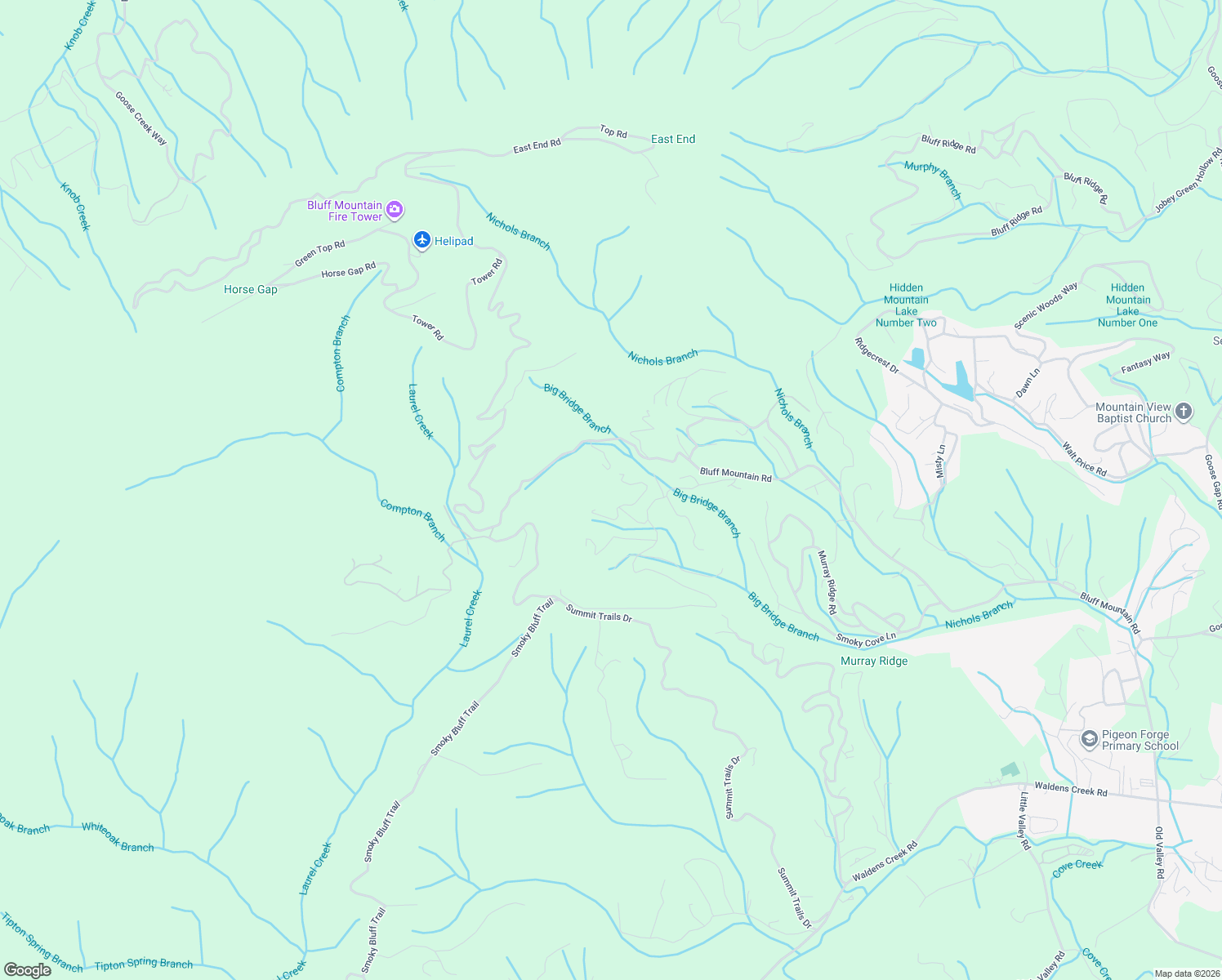 map of restaurants, bars, coffee shops, grocery stores, and more near 2179 Rising Fawn Way in Sevierville