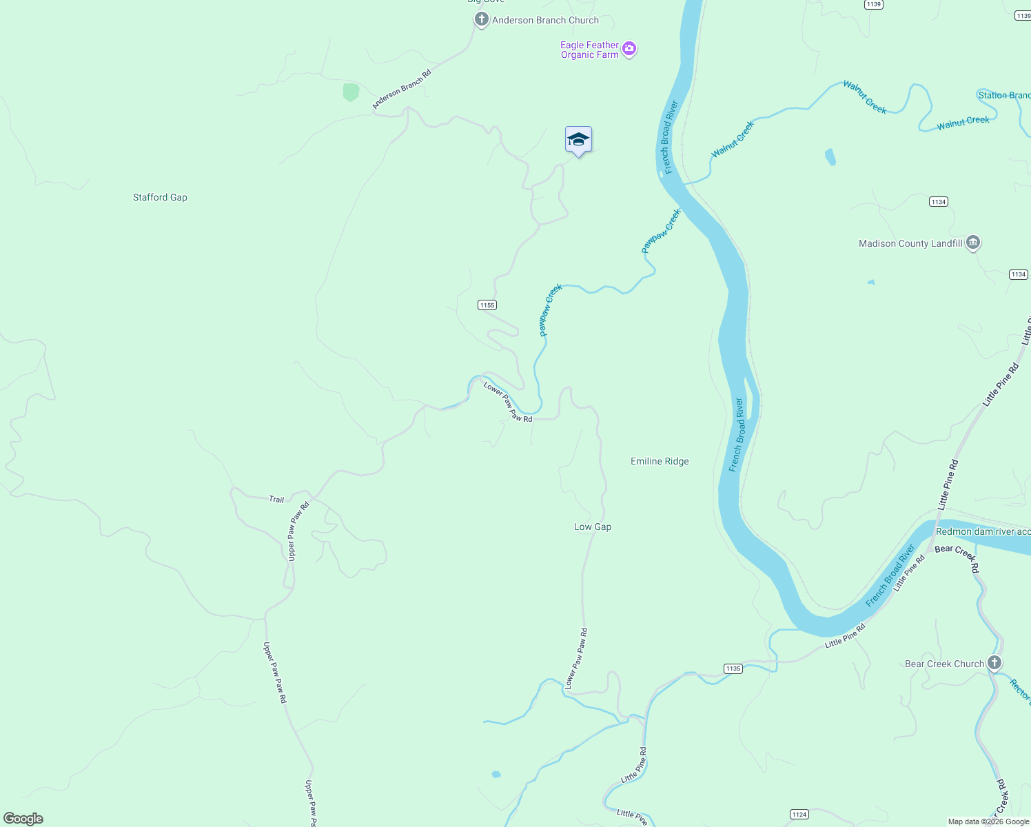 map of restaurants, bars, coffee shops, grocery stores, and more near 2033 Lower Paw Paw Road in Marshall
