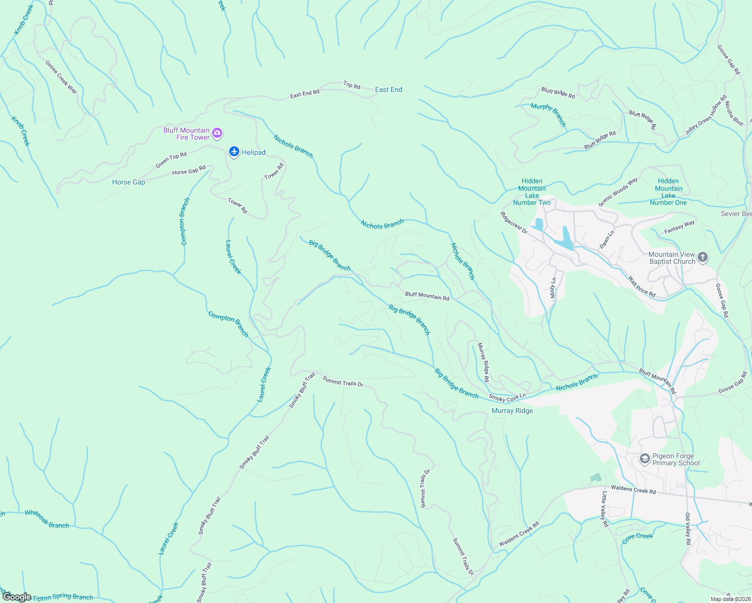 map of restaurants, bars, coffee shops, grocery stores, and more near 2158 Rising Fawn Way in Sevierville
