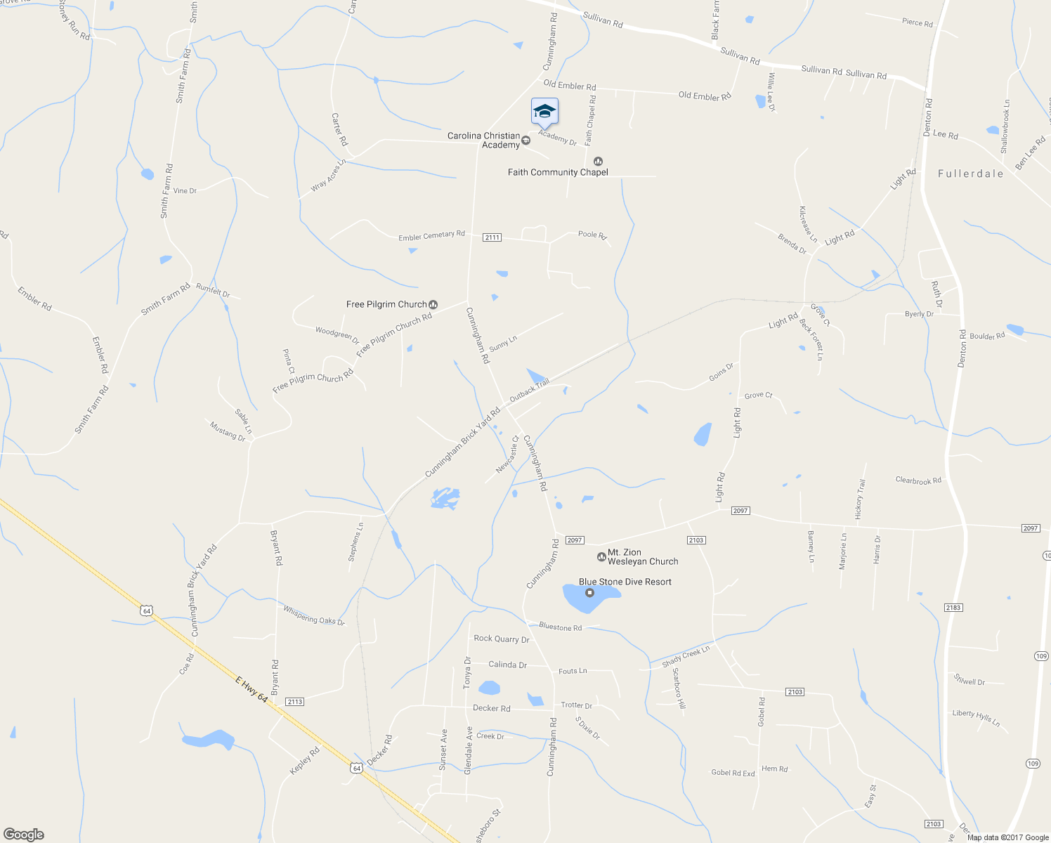 map of restaurants, bars, coffee shops, grocery stores, and more near 2441 Cunningham Road in Thomasville