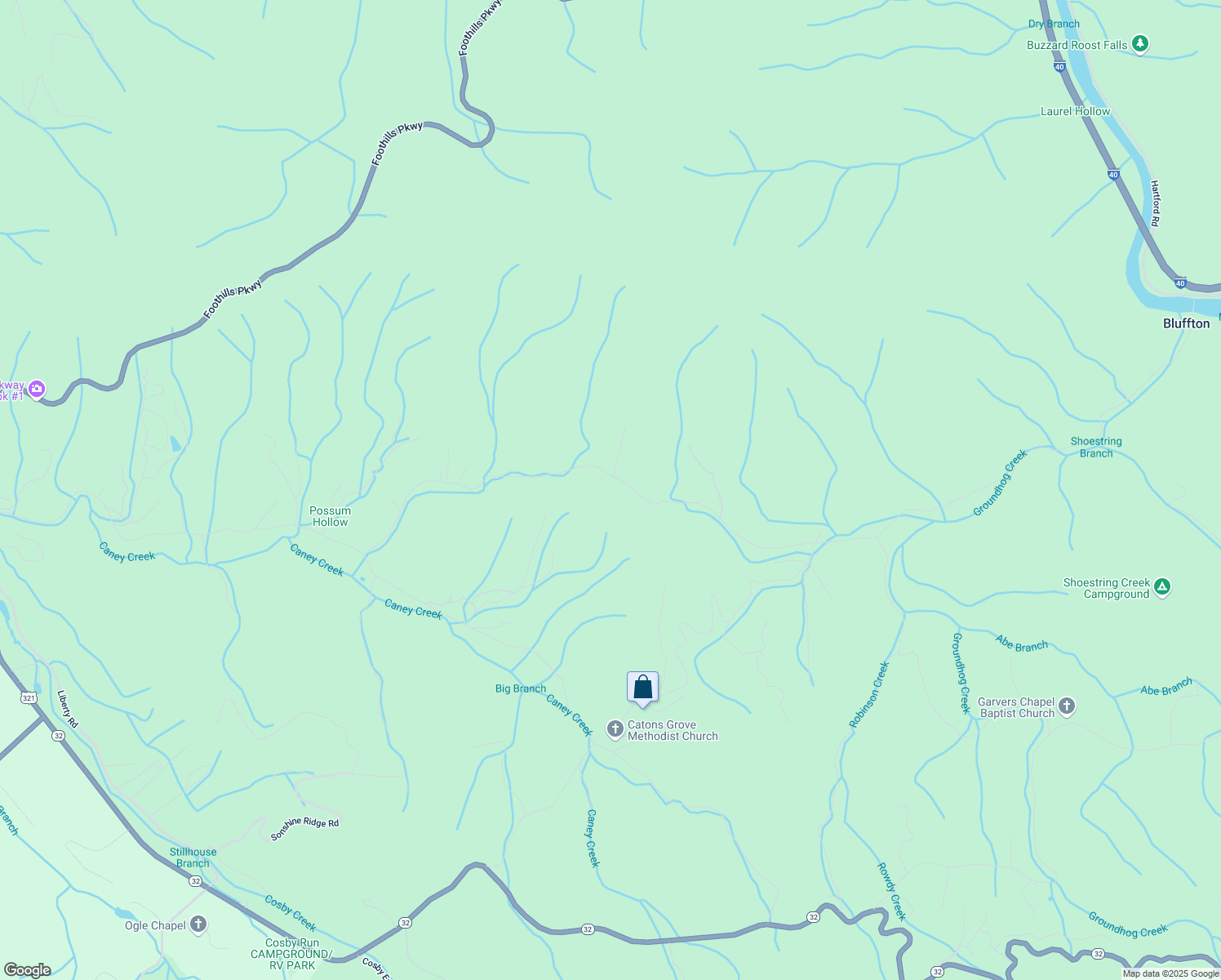 map of restaurants, bars, coffee shops, grocery stores, and more near 4180-4230 Lindsey Gap Rd in Cosby