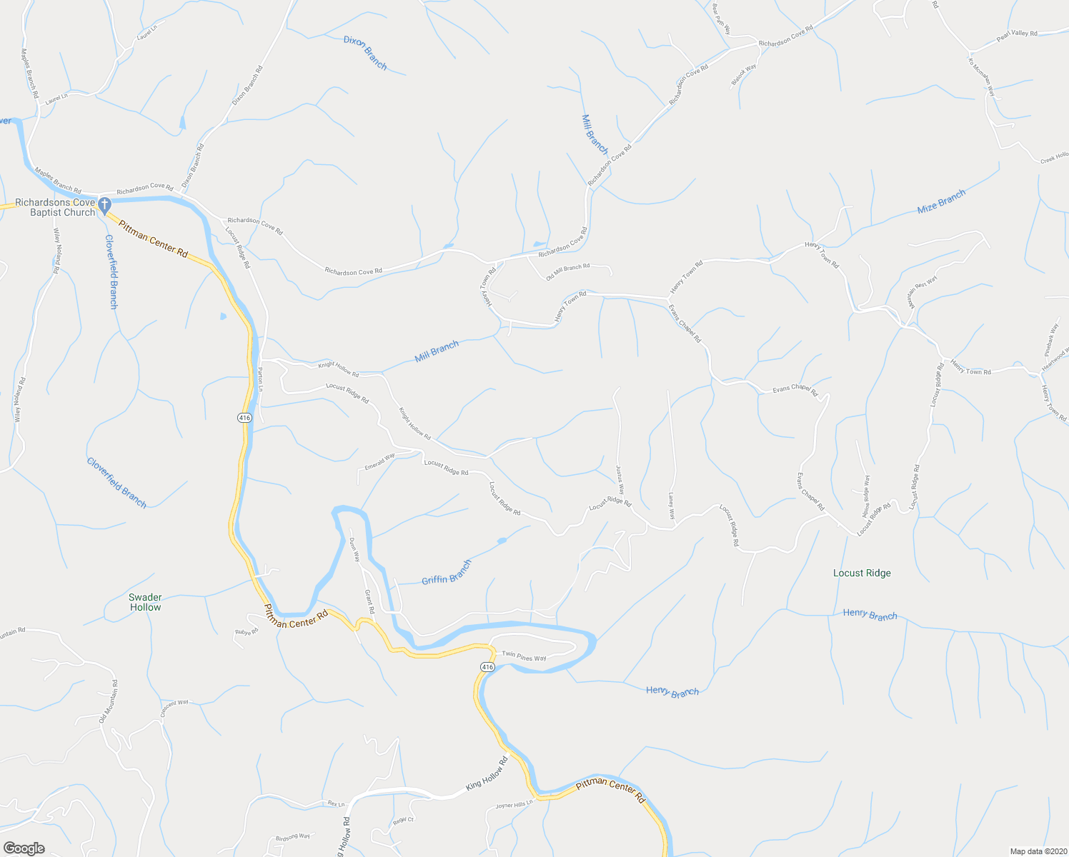 map of restaurants, bars, coffee shops, grocery stores, and more near 3843 Knight Hollow Road in Sevierville
