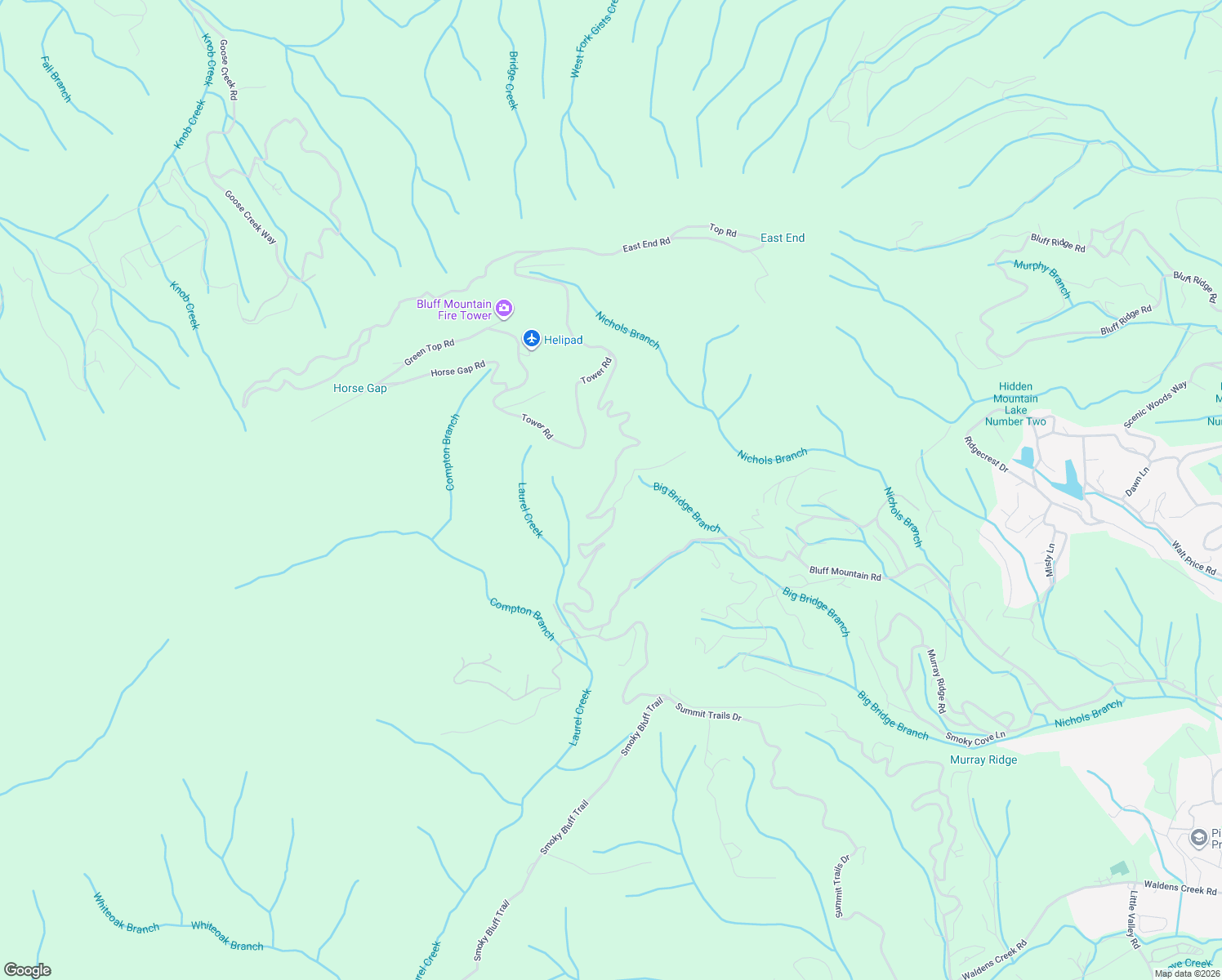 map of restaurants, bars, coffee shops, grocery stores, and more near 2370 Bluff Mountain Road in Sevierville