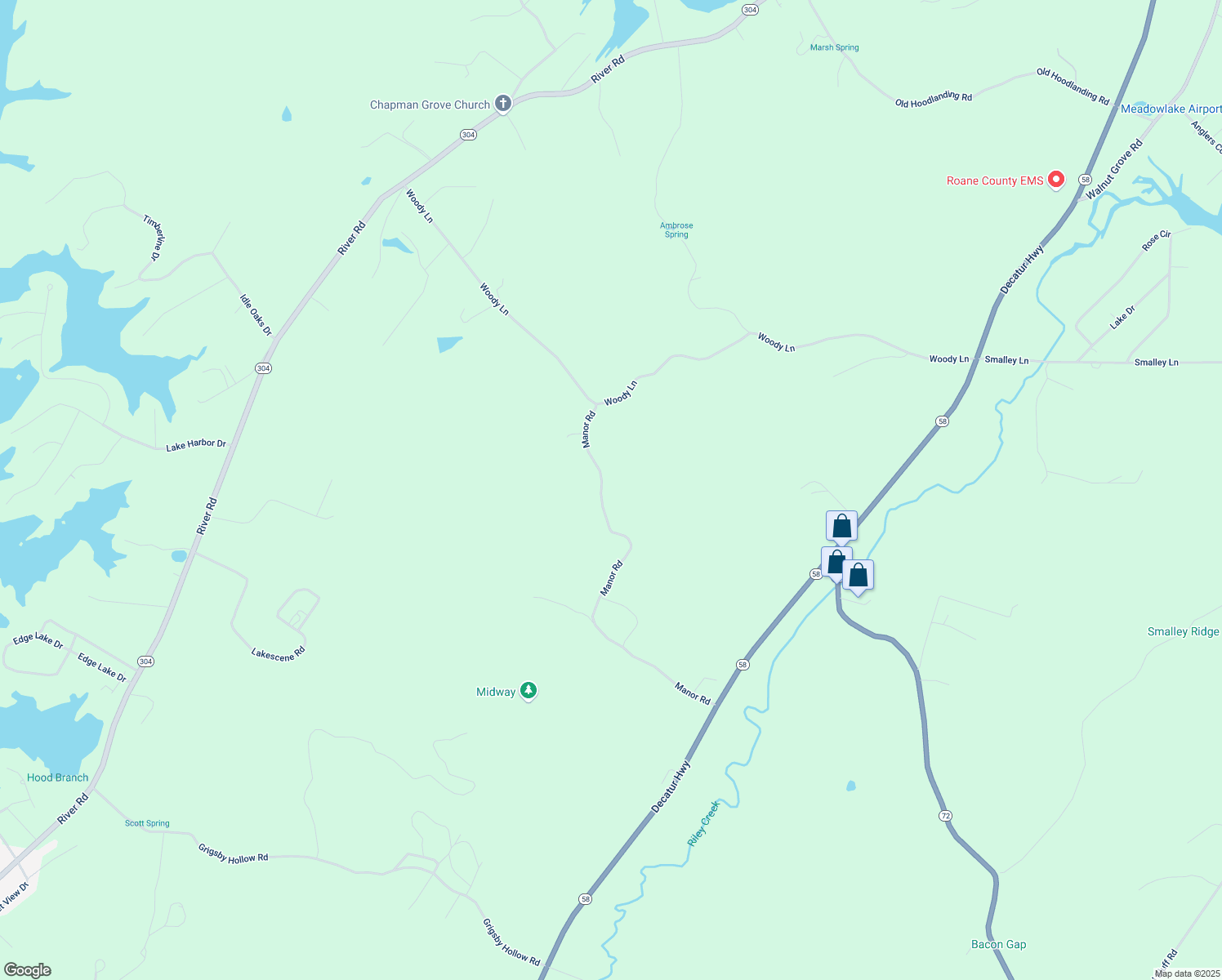 map of restaurants, bars, coffee shops, grocery stores, and more near 264 Manor Road in Kingston