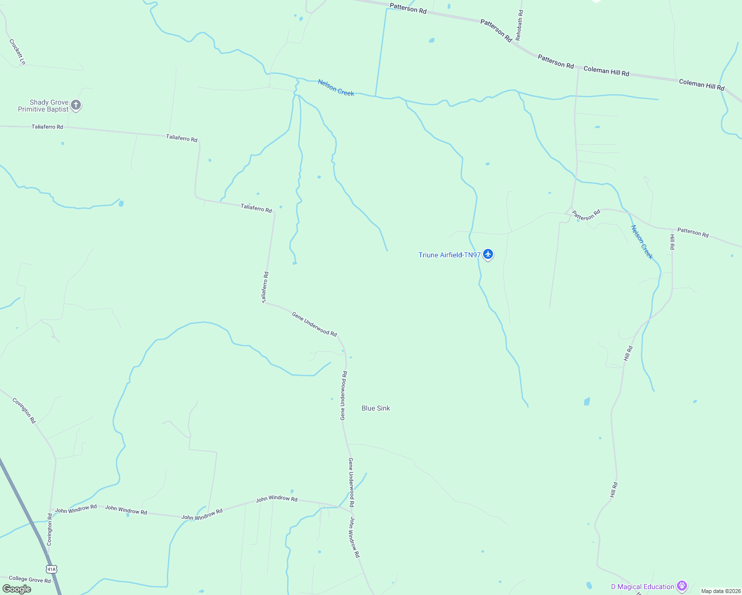 map of restaurants, bars, coffee shops, grocery stores, and more near 8598 Taliaferro Road in Eagleville