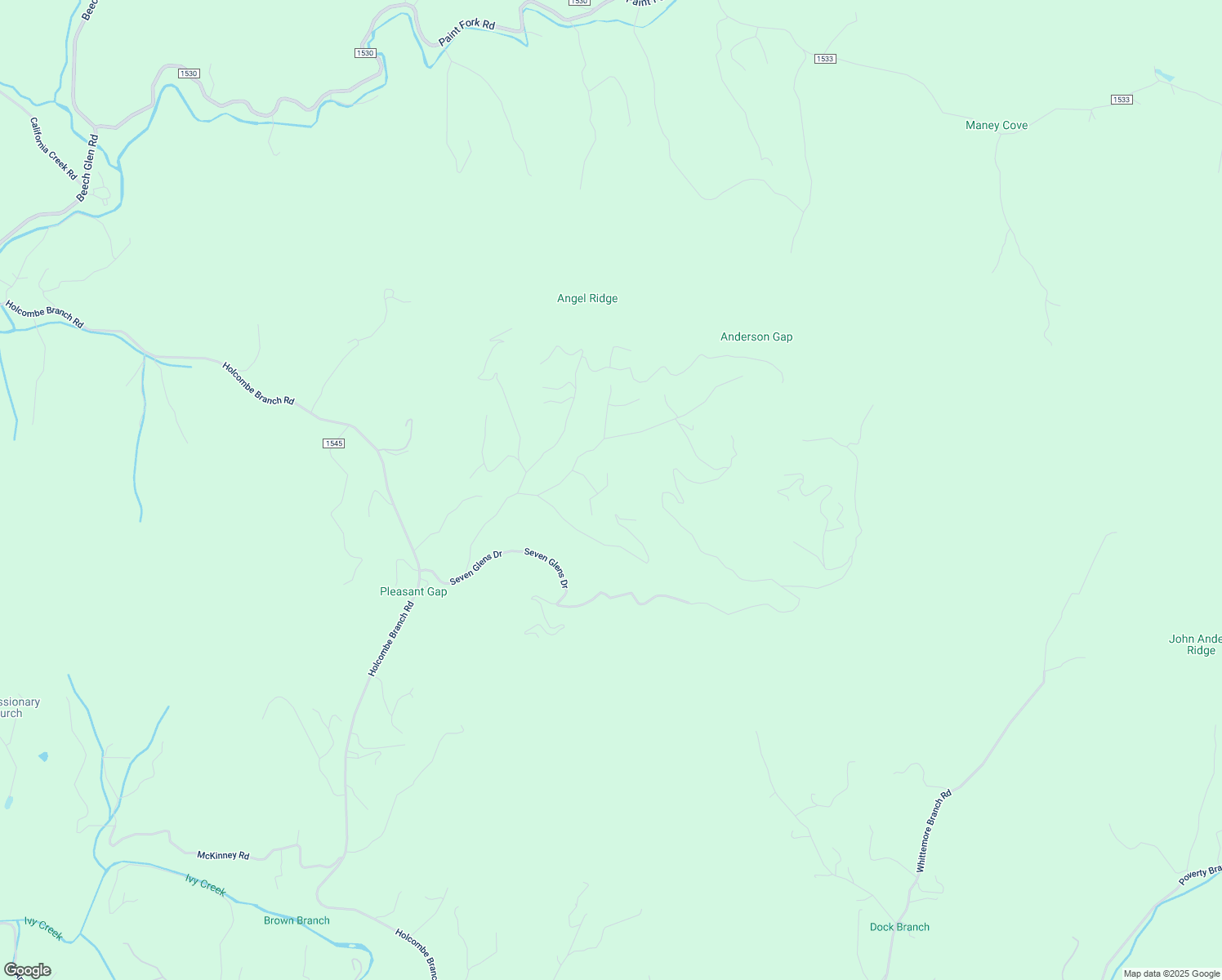 map of restaurants, bars, coffee shops, grocery stores, and more near 76 Quail Point Drive in Weaverville