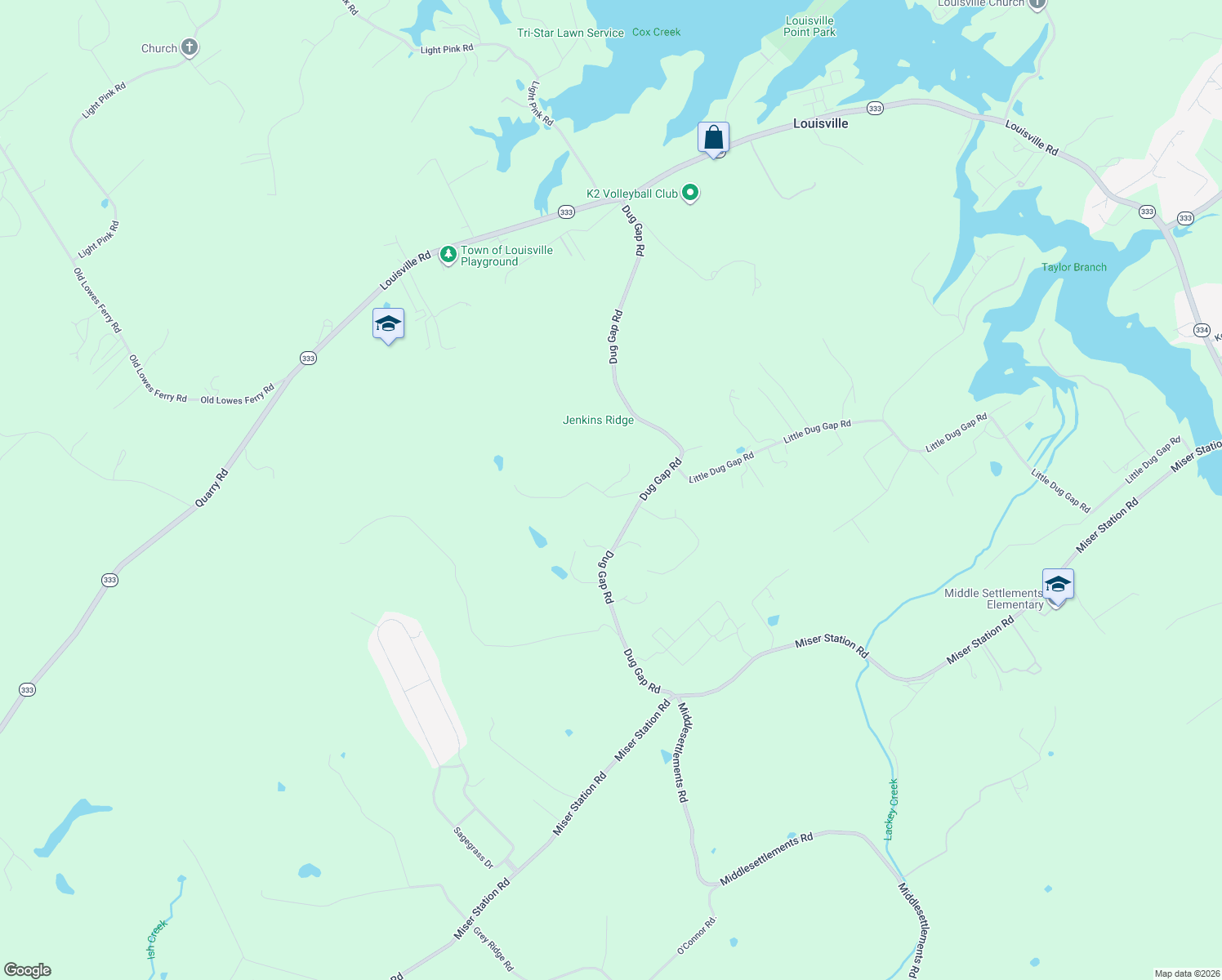 map of restaurants, bars, coffee shops, grocery stores, and more near 3514 McDonald Road in Louisville