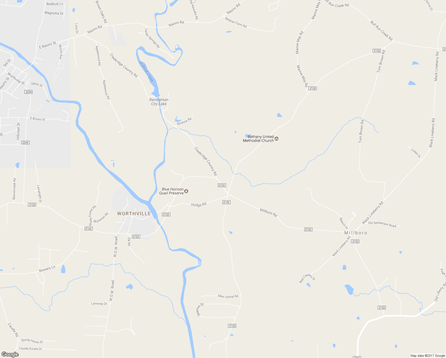 map of restaurants, bars, coffee shops, grocery stores, and more near 1889 Worthville Road in Randleman