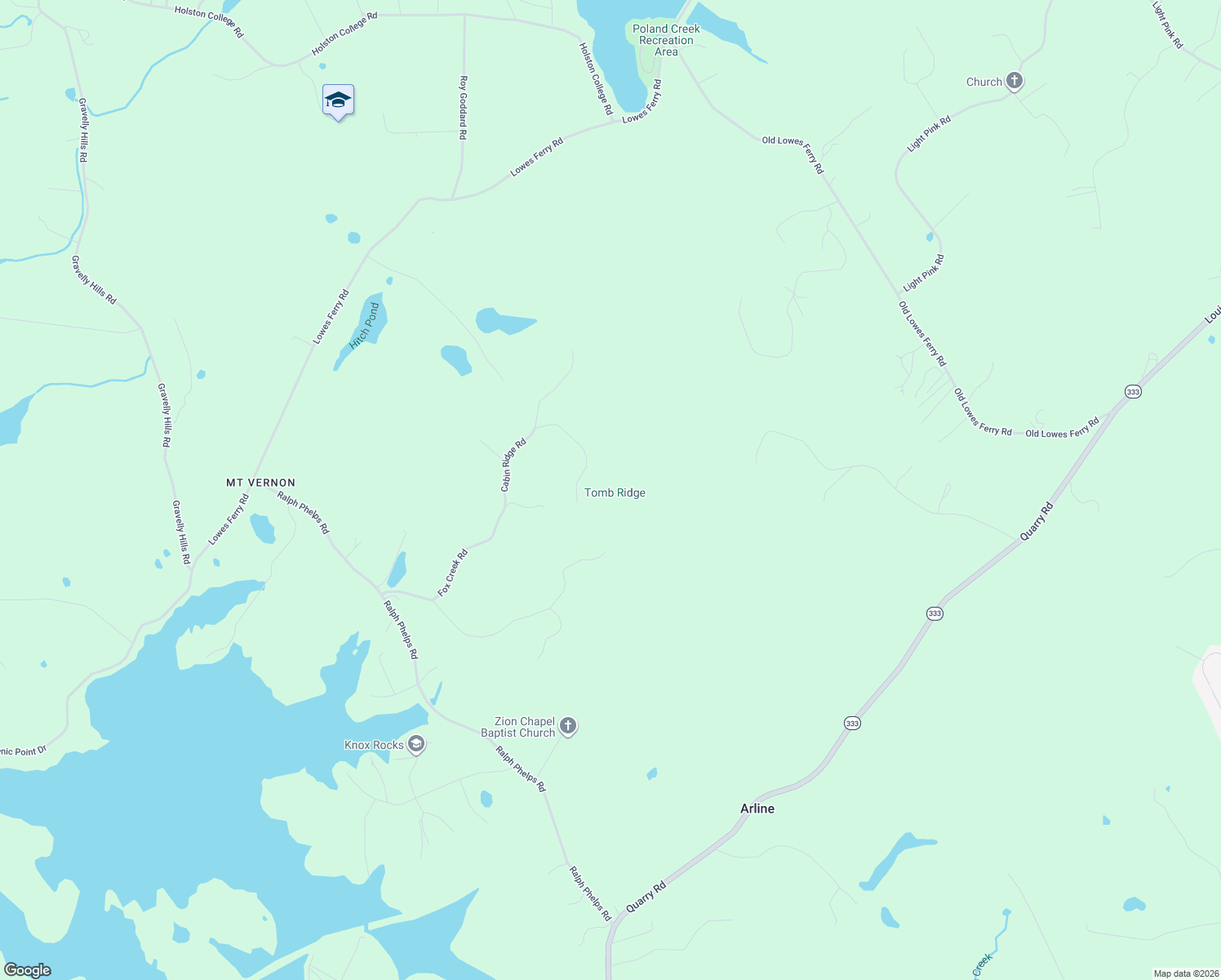 map of restaurants, bars, coffee shops, grocery stores, and more near 3512 Cabin Ridge Road in Louisville