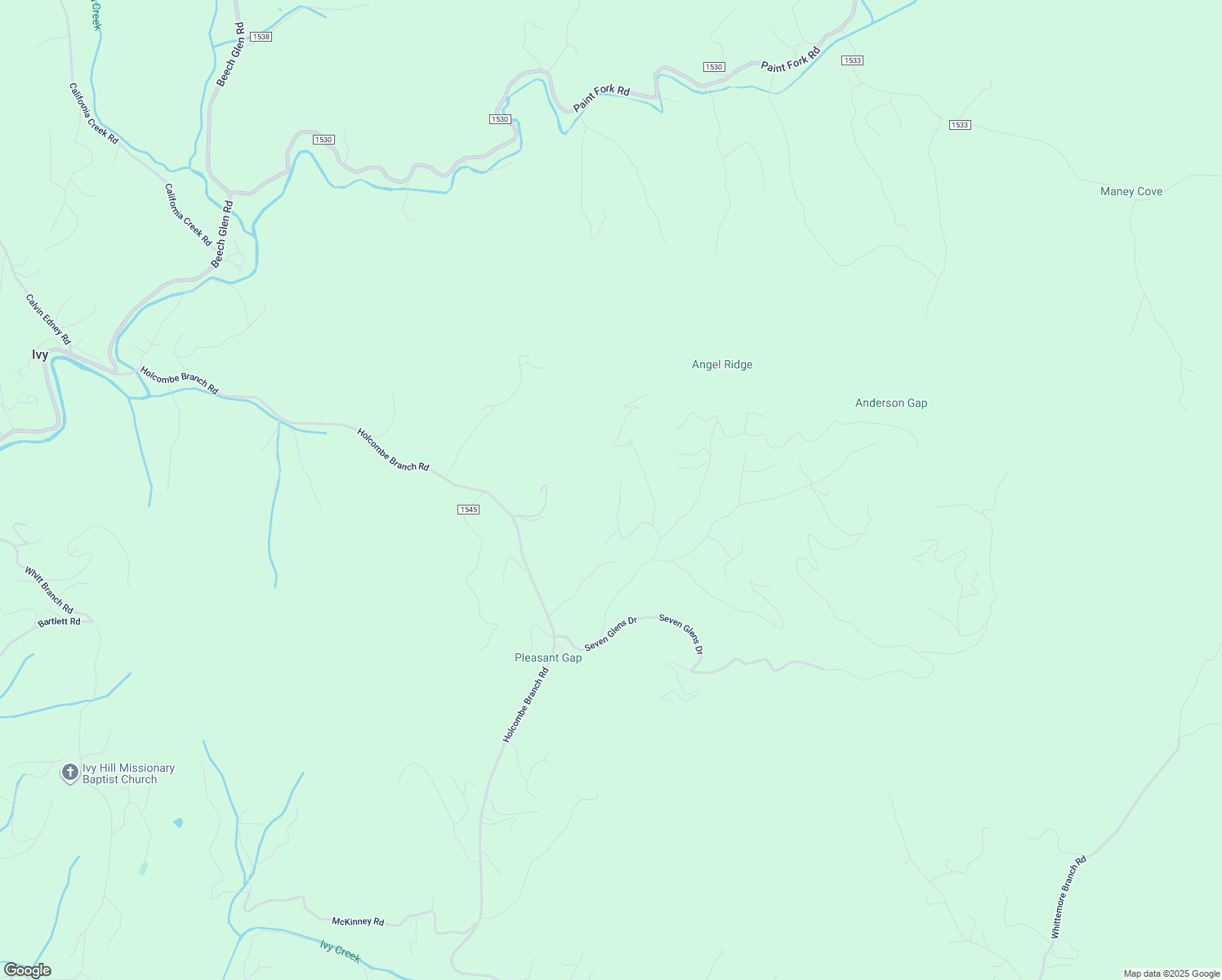 map of restaurants, bars, coffee shops, grocery stores, and more near 279 Farm Valley Court in Weaverville