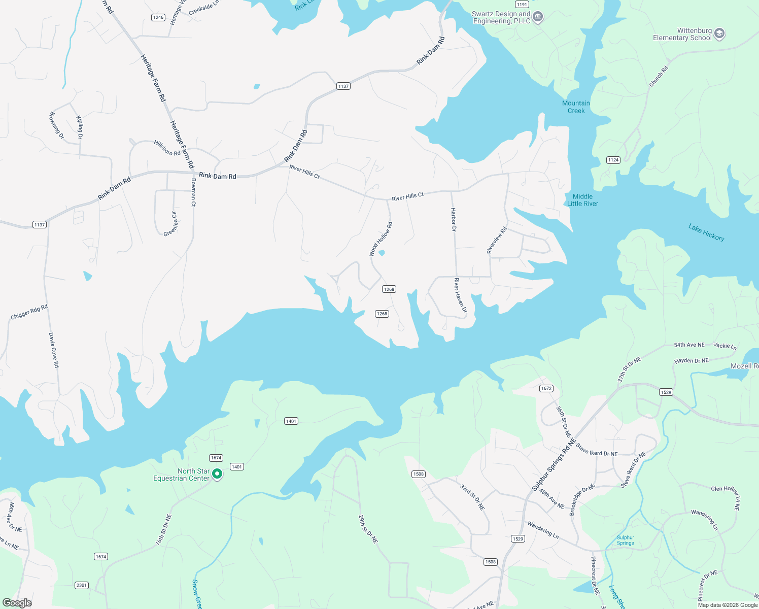 map of restaurants, bars, coffee shops, grocery stores, and more near 526 Wood Hollow Road in Township of Taylorsville