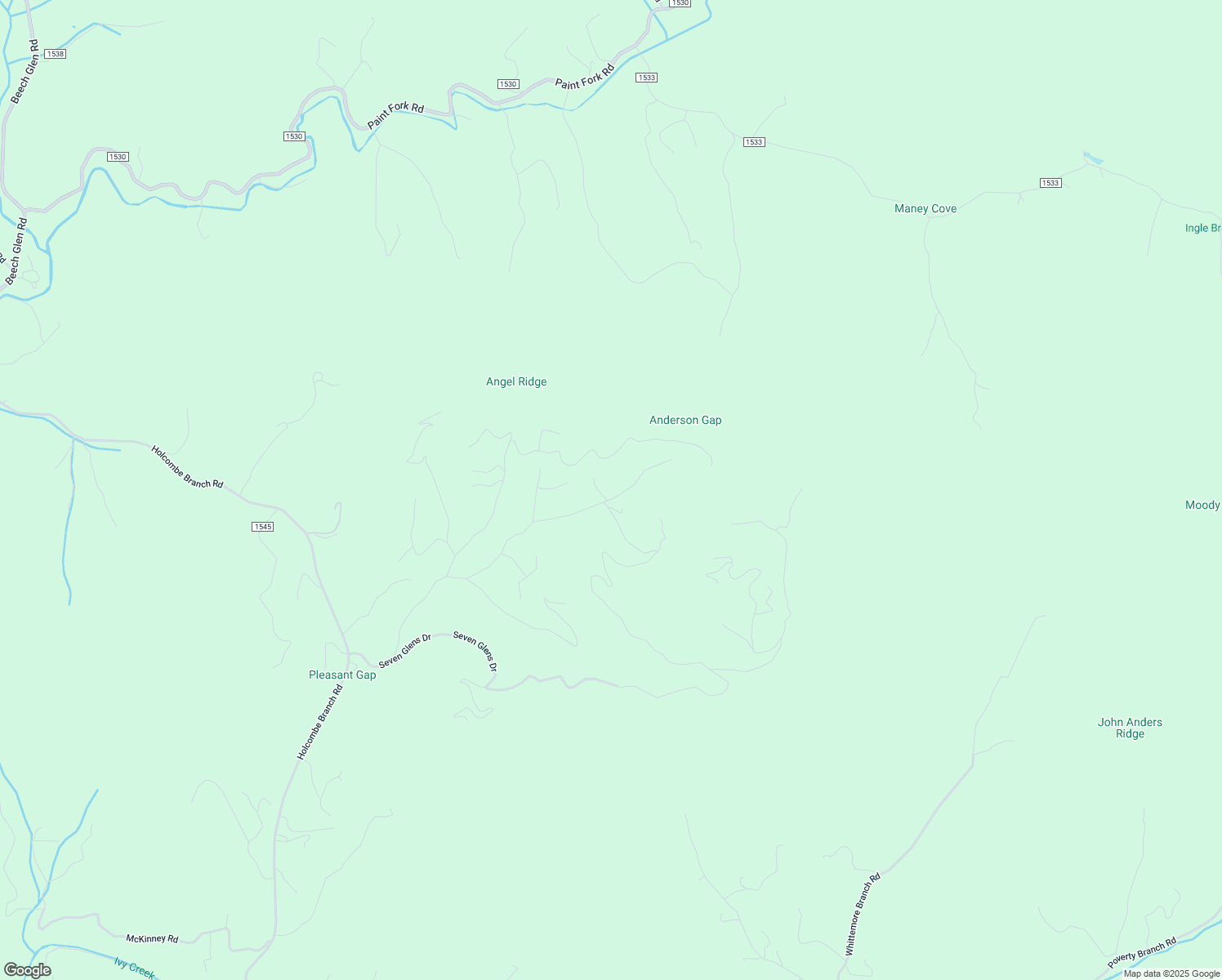 map of restaurants, bars, coffee shops, grocery stores, and more near 44 Applewood Lane in Weaverville