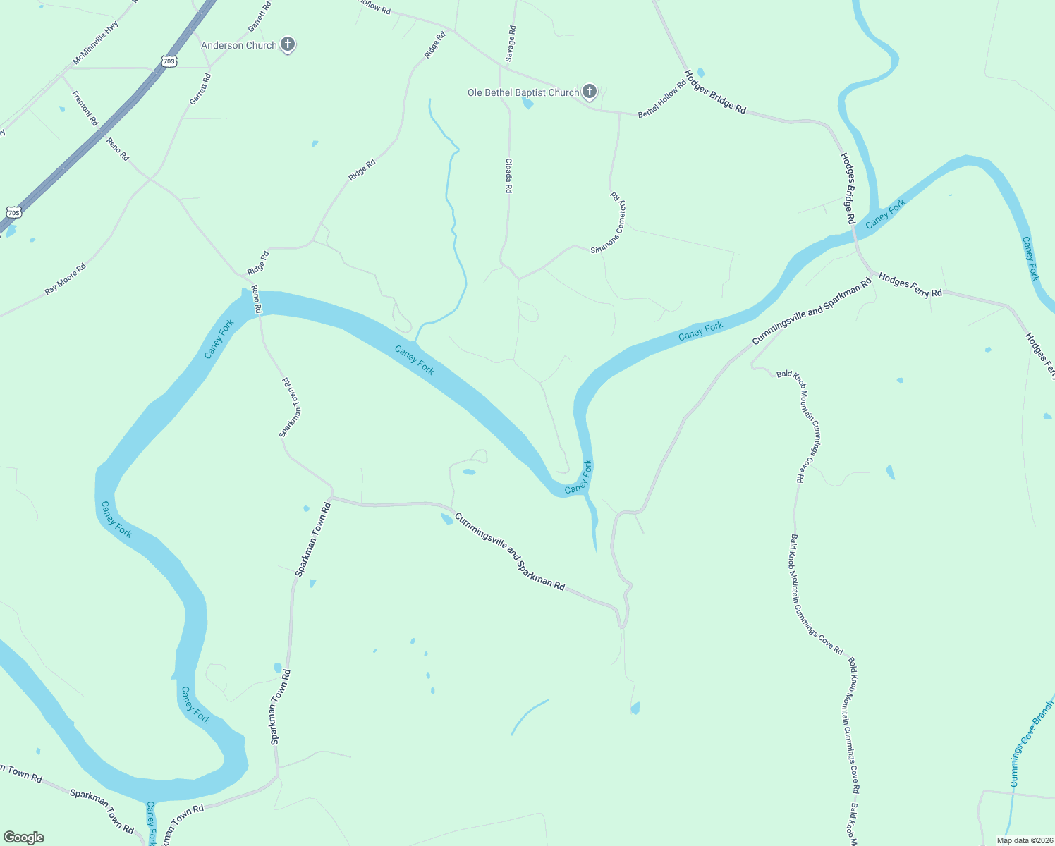 map of restaurants, bars, coffee shops, grocery stores, and more near 1370 Simmons Cemetery Road in Quebeck