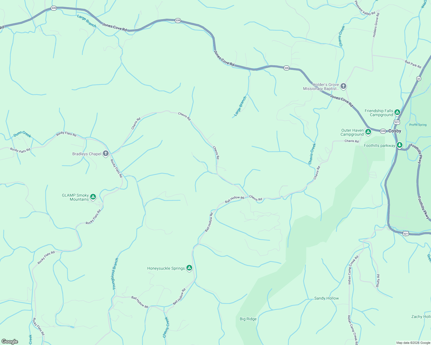 map of restaurants, bars, coffee shops, grocery stores, and more near 4474-4528 Chavis Road in Cocke