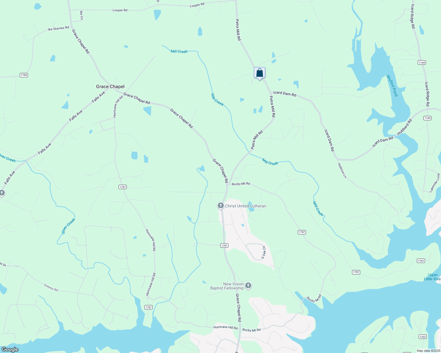 map of restaurants, bars, coffee shops, grocery stores, and more near 4609 Grace Chapel Rd in Granite Falls