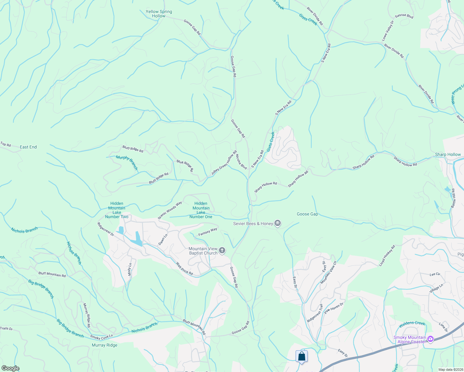 map of restaurants, bars, coffee shops, grocery stores, and more near 1436 Zachary Thomas Lane in Sevierville