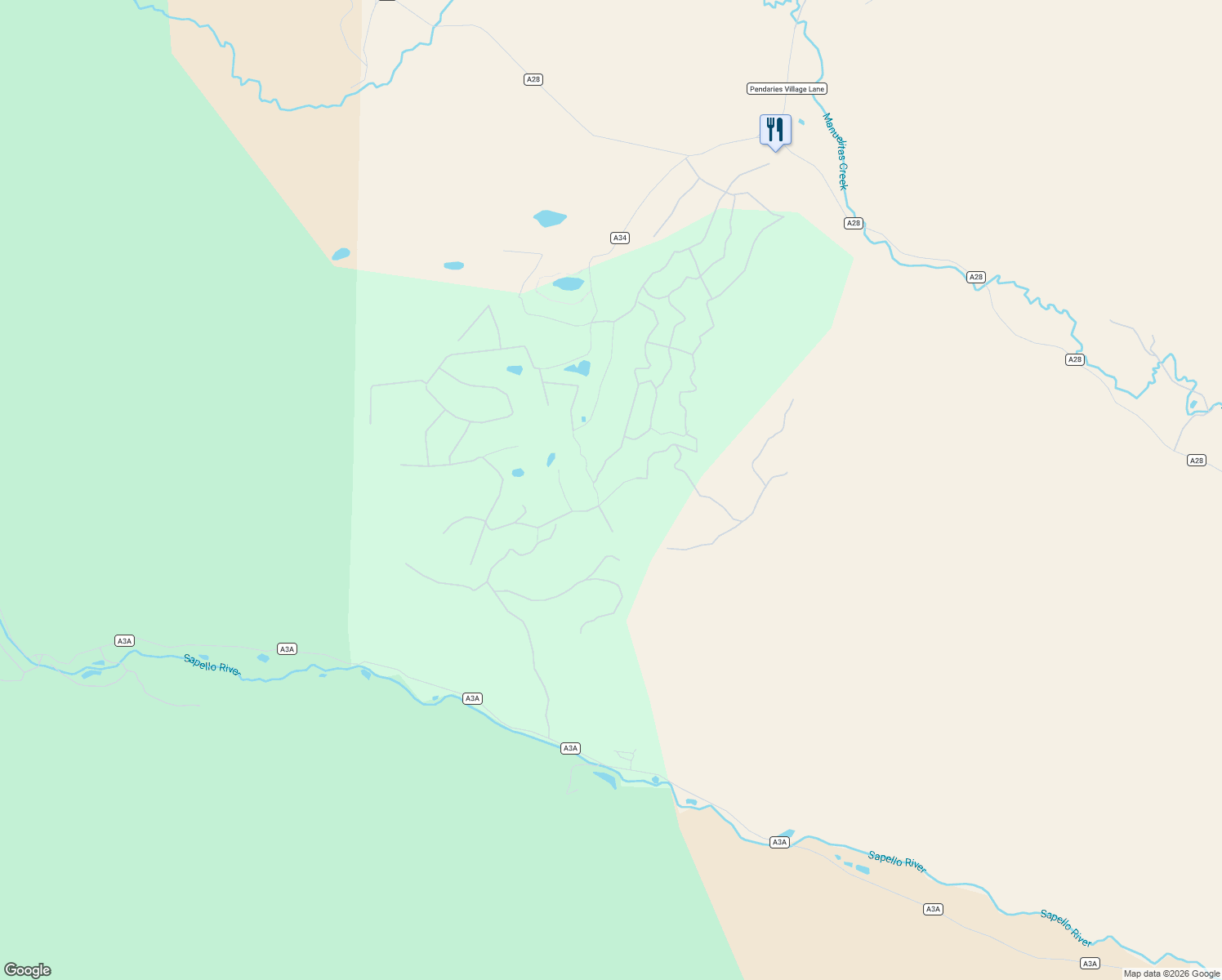 map of restaurants, bars, coffee shops, grocery stores, and more near Golf Drive in Sapello