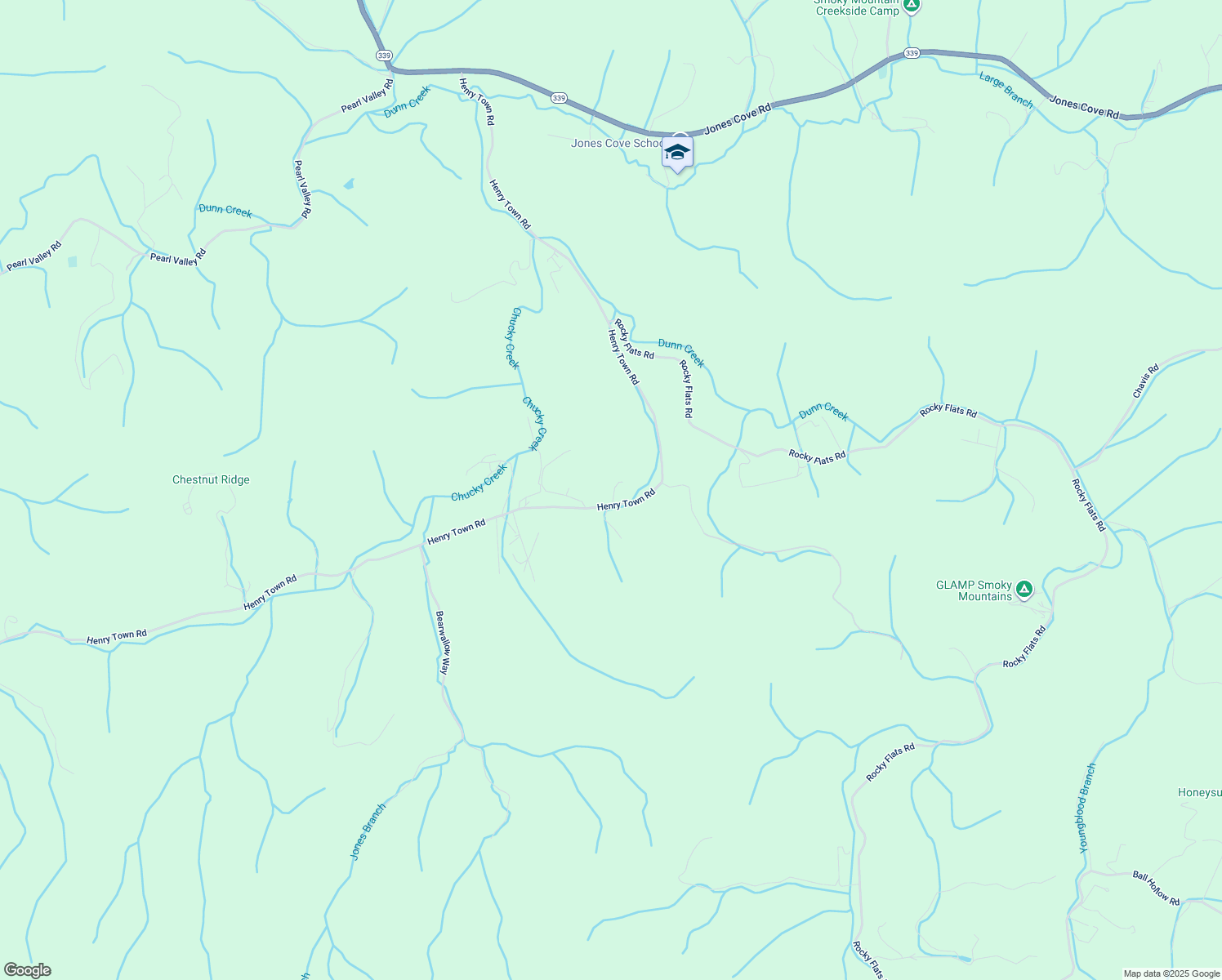 map of restaurants, bars, coffee shops, grocery stores, and more near 5725 Henry Town Road in Sevierville