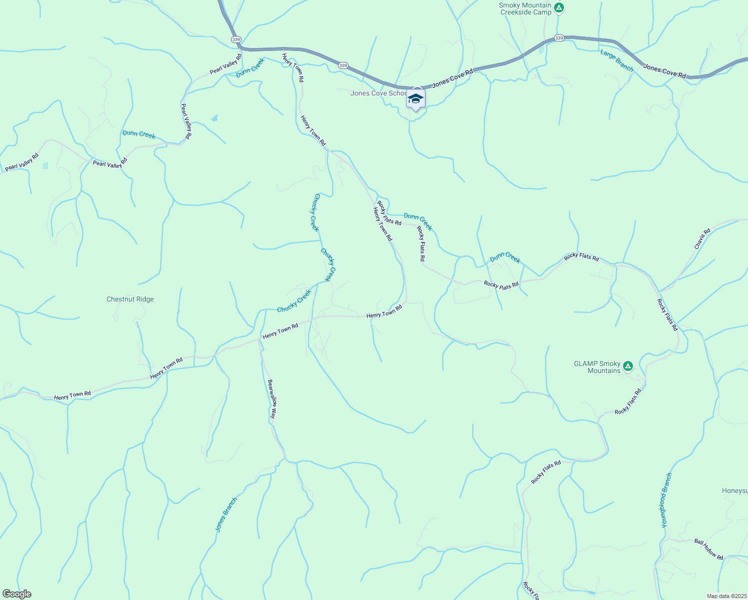 map of restaurants, bars, coffee shops, grocery stores, and more near 5725 Henry Town Road in Sevierville