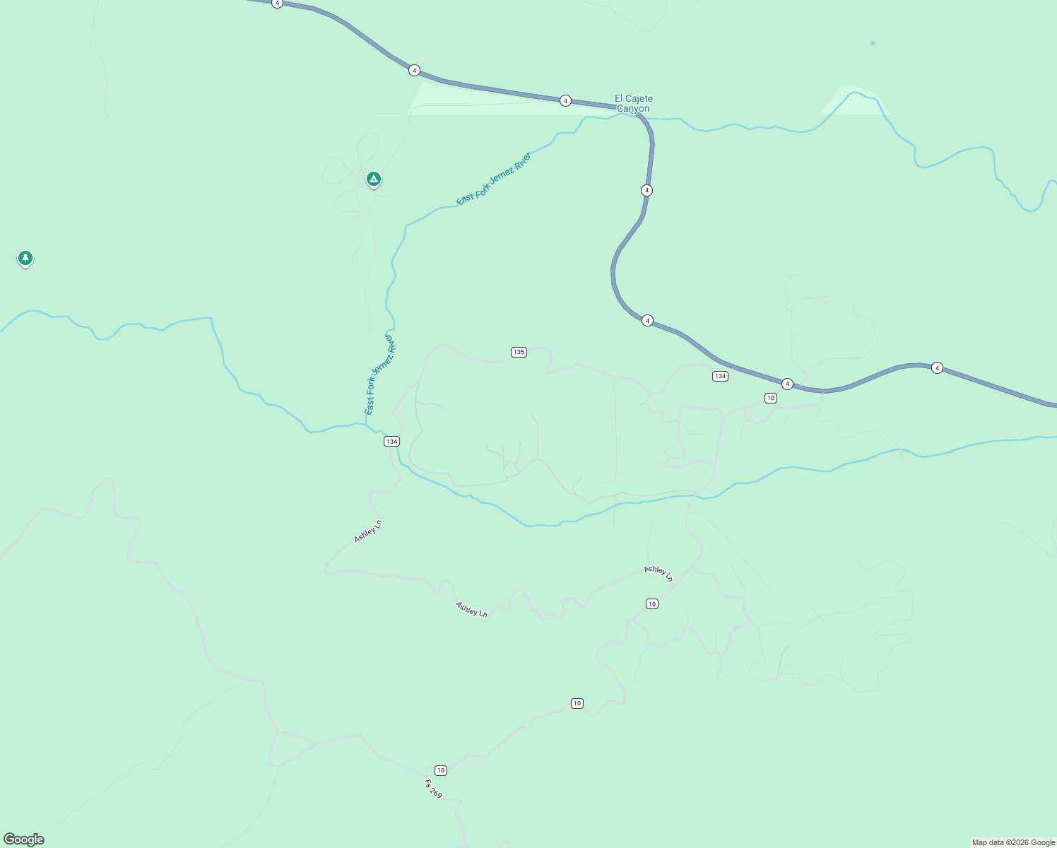 map of restaurants, bars, coffee shops, grocery stores, and more near 9 Blue Spruce Trail in Jemez Springs