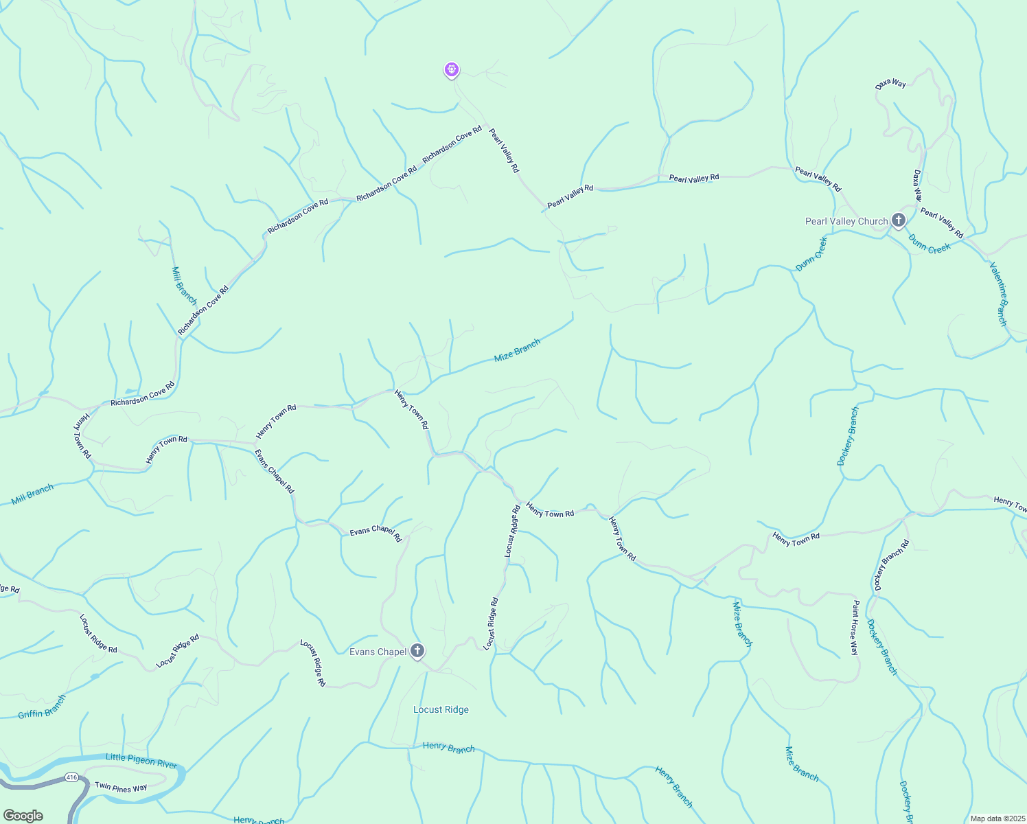 map of restaurants, bars, coffee shops, grocery stores, and more near 4157 Mountain Rest Way in Sevierville