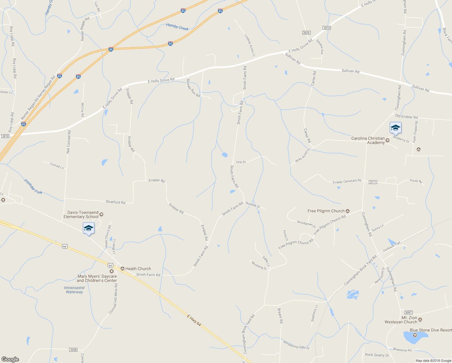 map of restaurants, bars, coffee shops, grocery stores, and more near 1497 Smith Farm Road in Lexington