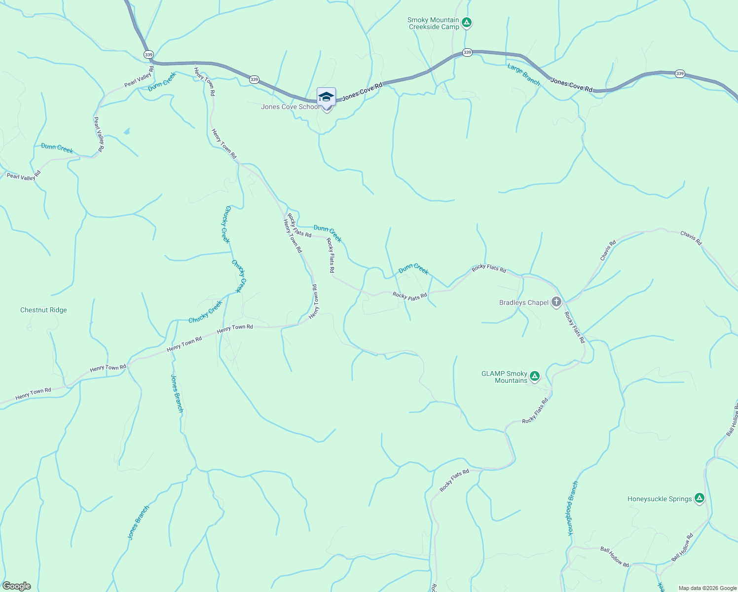 map of restaurants, bars, coffee shops, grocery stores, and more near in Cosby