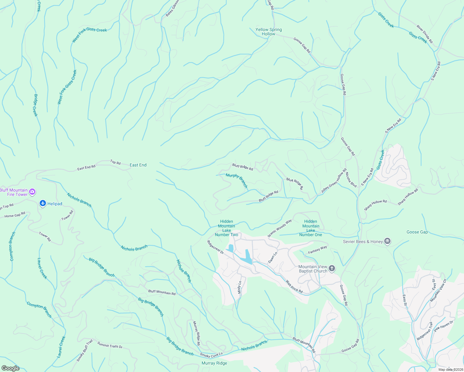 map of restaurants, bars, coffee shops, grocery stores, and more near 1632 Bear Valley Road in Sevierville