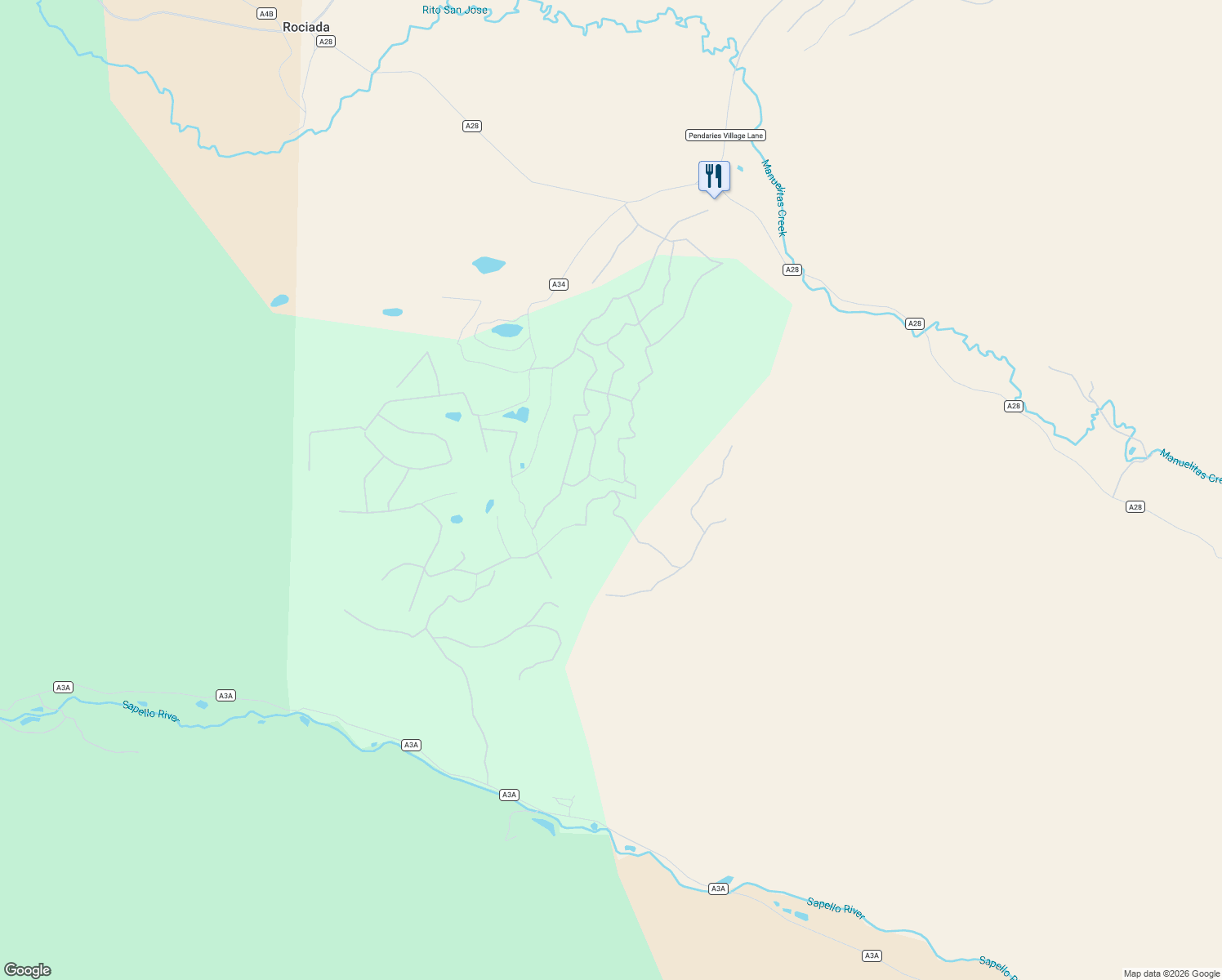 map of restaurants, bars, coffee shops, grocery stores, and more near Camino Facil in Sapello