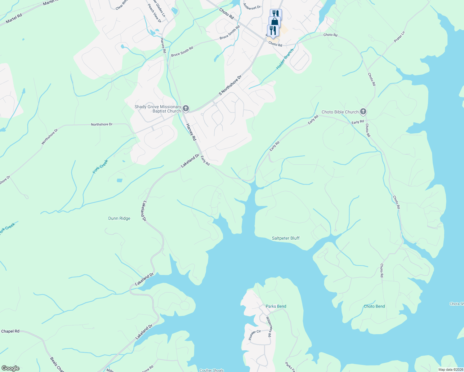 map of restaurants, bars, coffee shops, grocery stores, and more near 2004 Hidden Cove Lane in Knoxville