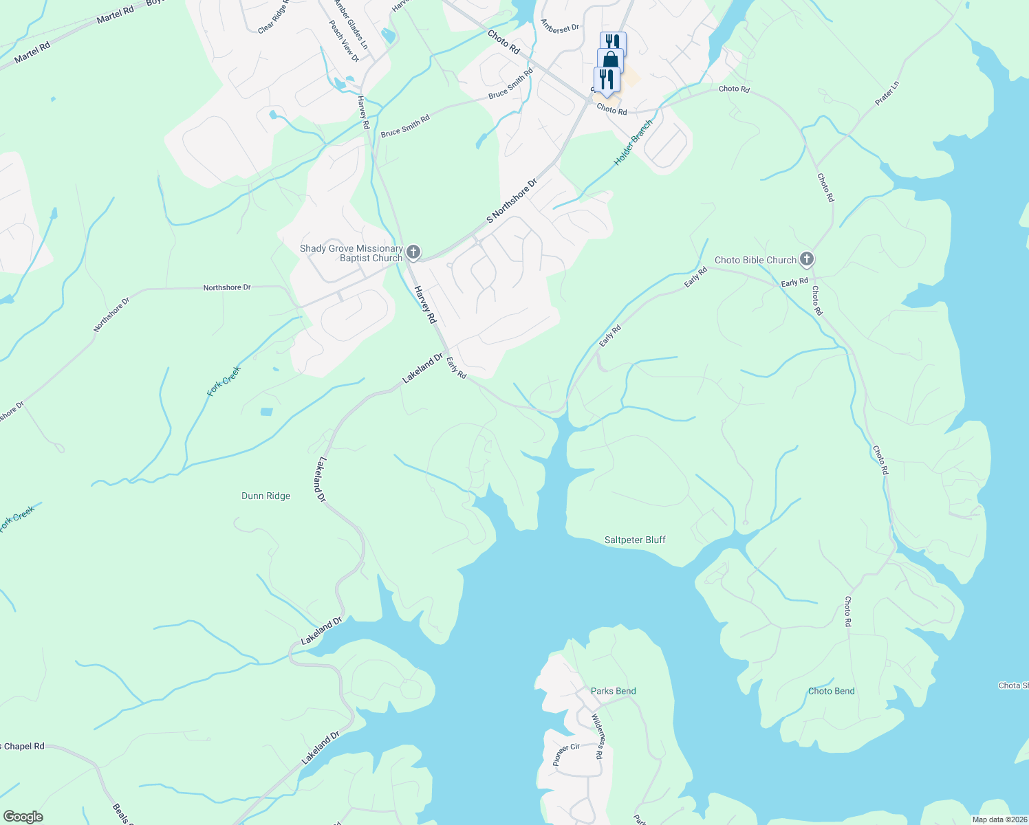 map of restaurants, bars, coffee shops, grocery stores, and more near 2004 Hidden Cove Lane in Knoxville